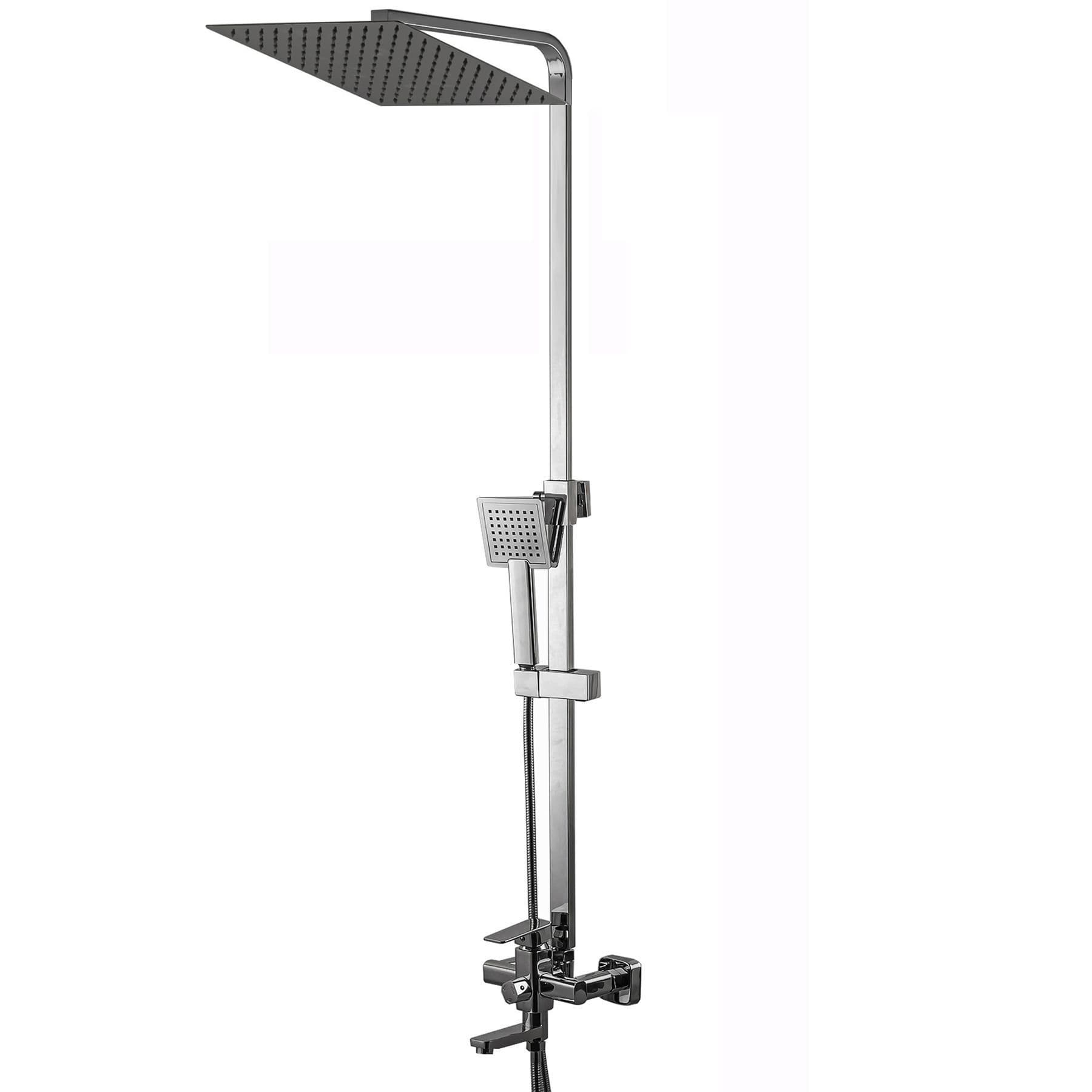 Душова система Globus Lux VAN-DS0026 Milano Лійка.Тропік30*30см нерж з виливом латунь-Штанга H=135см
