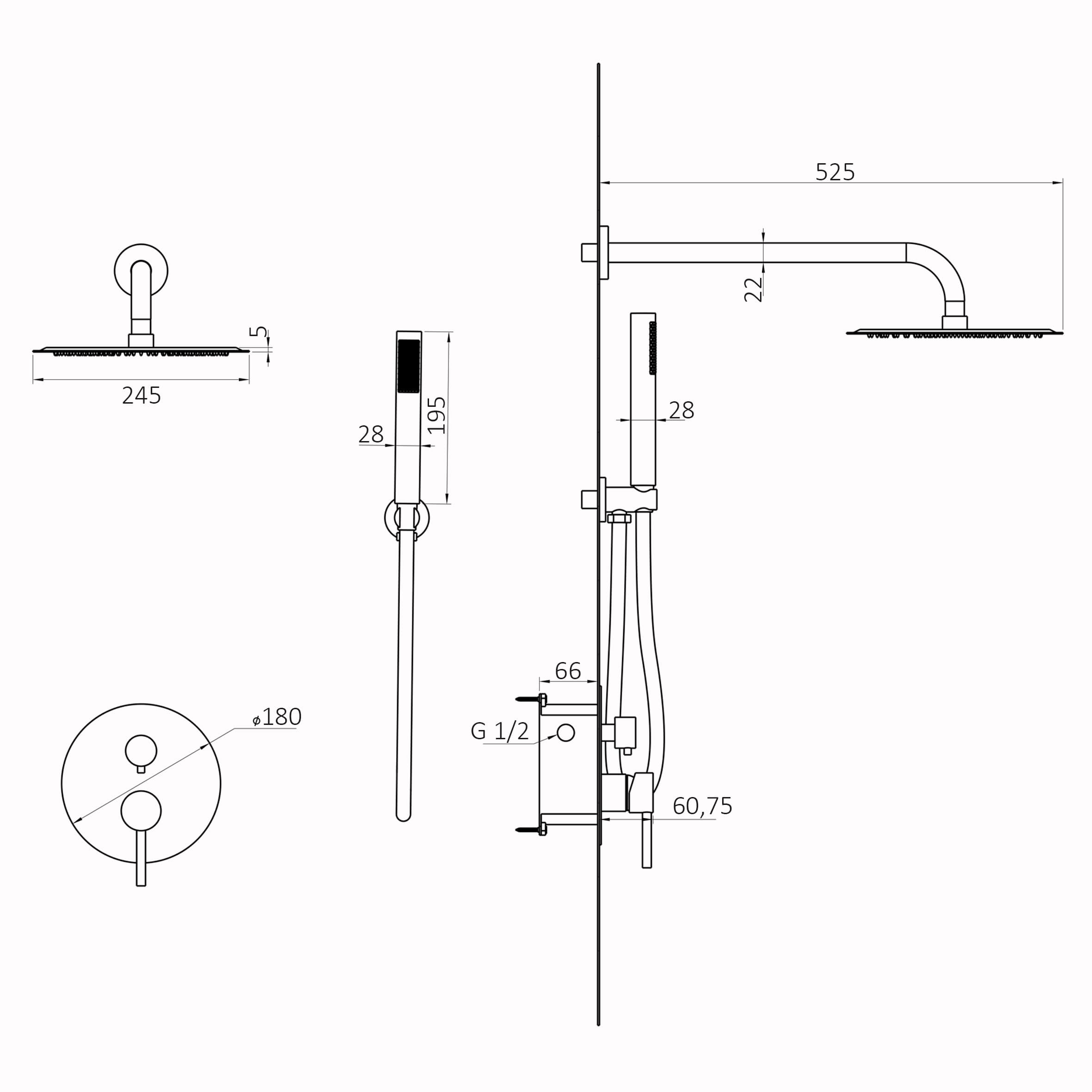 Душова система Globus Lux LAZER Pro GLPR-205-00-SMART 2