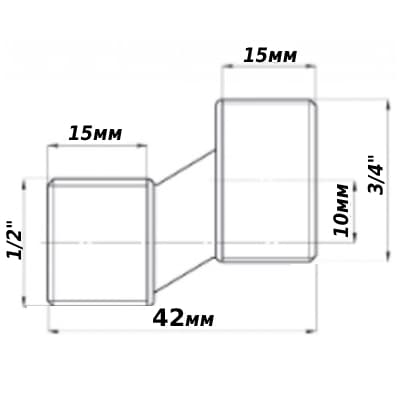 Ексцентрик 3/4″х1/2″ЗЗ нікельований А3201А(нк) 2