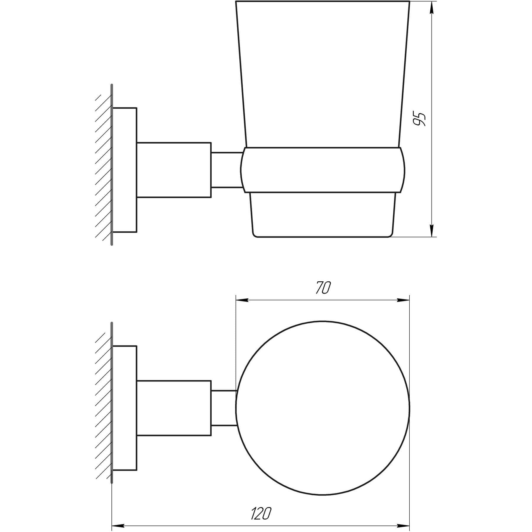 Стакан одинарний Perfect Sanitary Appliances SP 8121 2