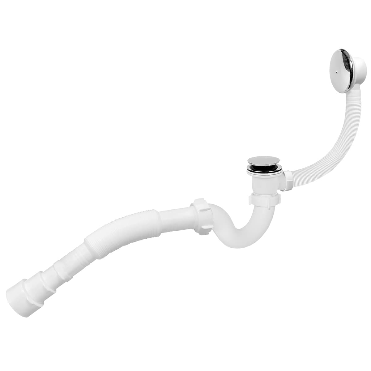Сифон ″Waterstal″ для ванни Click-Clack з гнучкою трубою 32/40/50  (А - 14089) 2