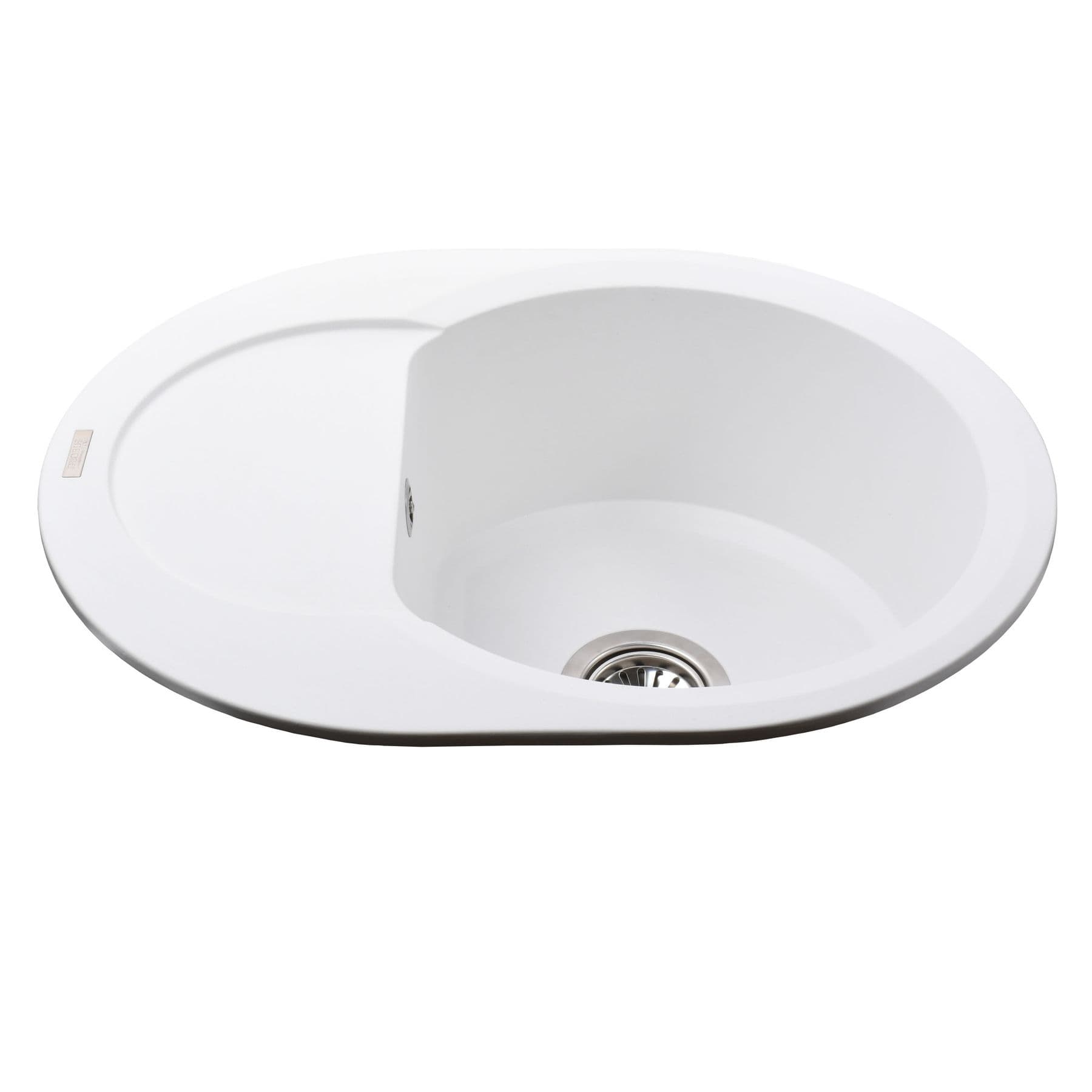 Гранітна мийка Globus Lux MORAINE білий 600х470мм-А0007 2