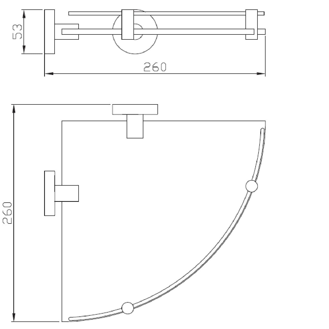 Полиця угловая Perfect Sanitary Appliances SP 8117 2