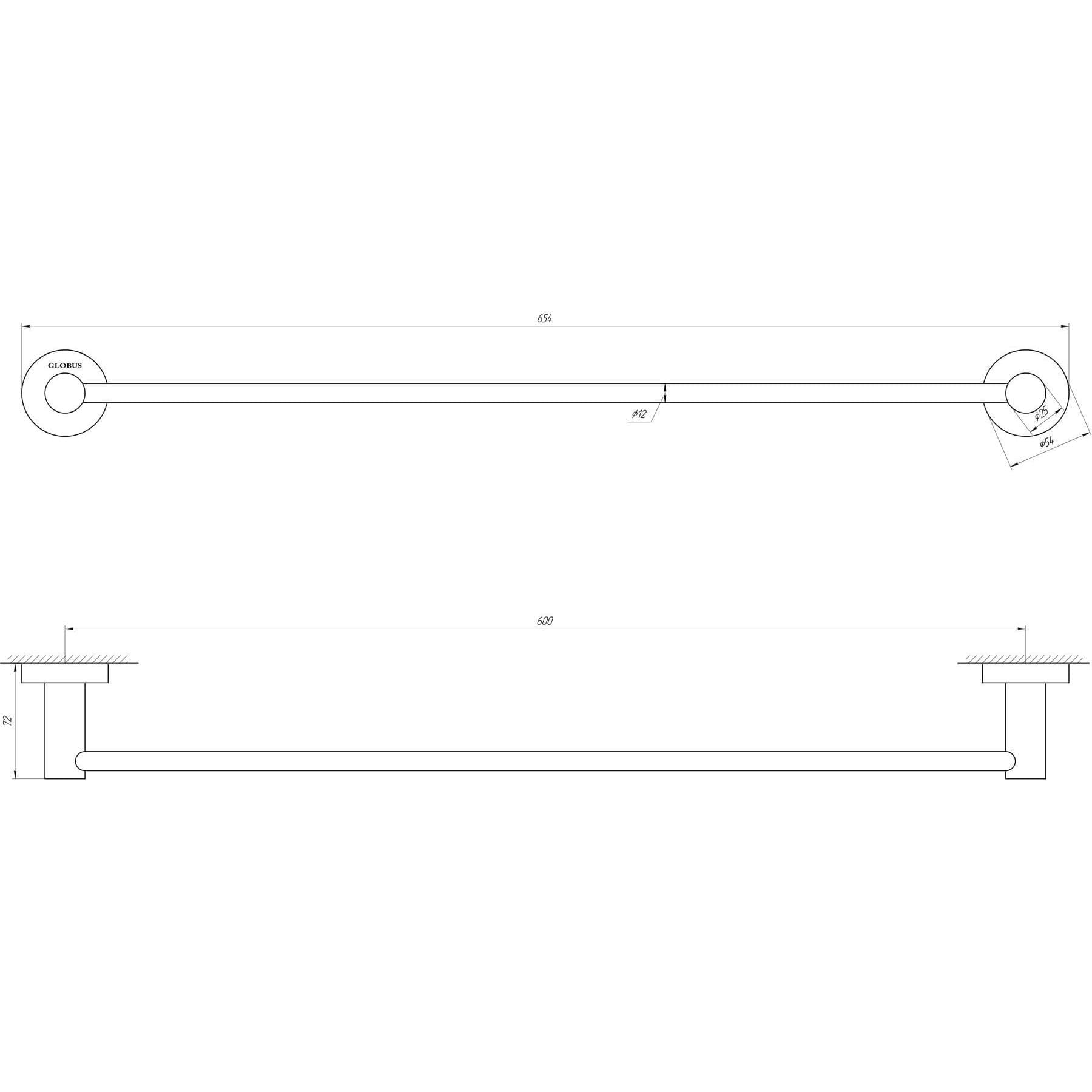 Тримач рушників Globus Lux SS 8402-60  SUS304 2