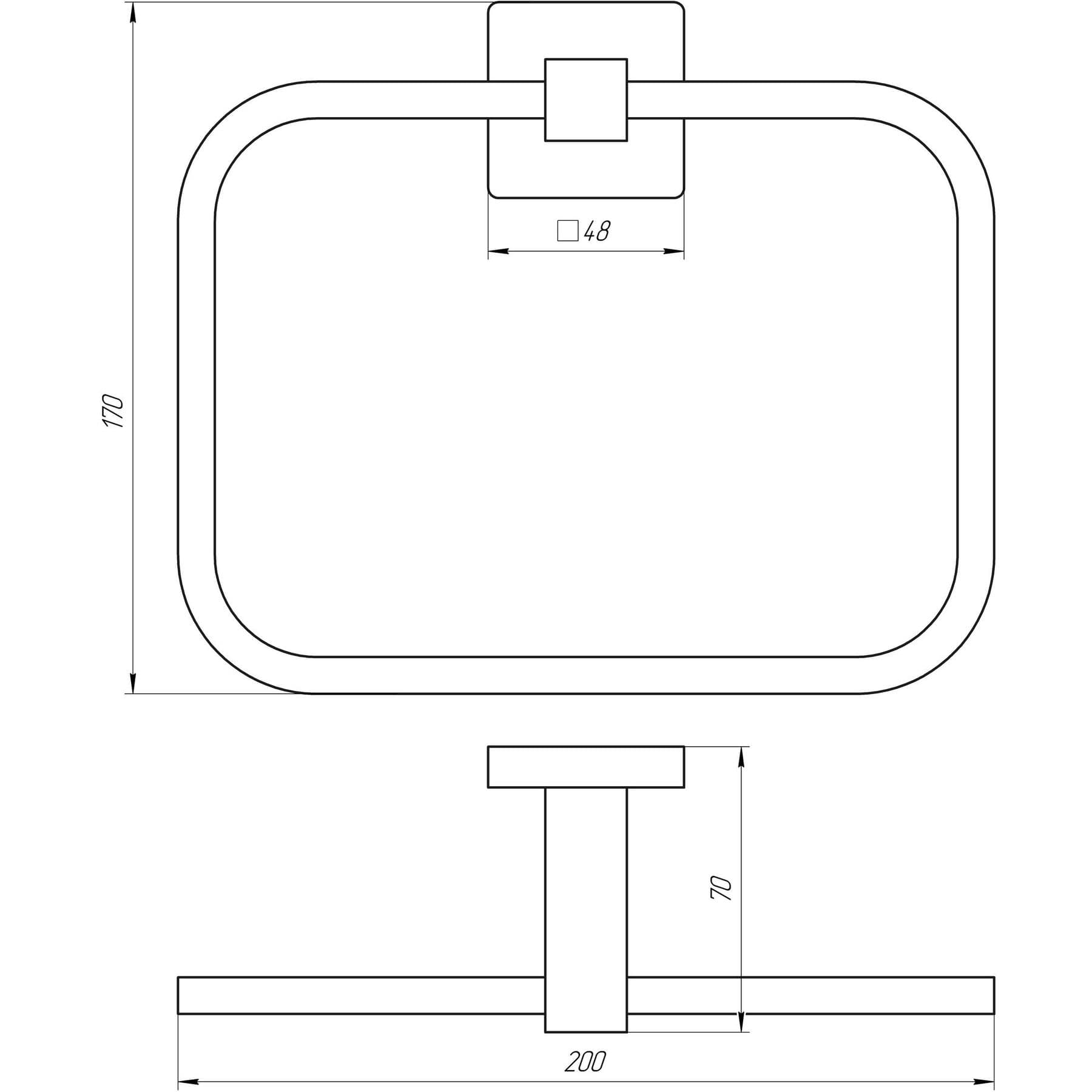 Тримач рушників Globus Lux SQ 9407 SUS304 3