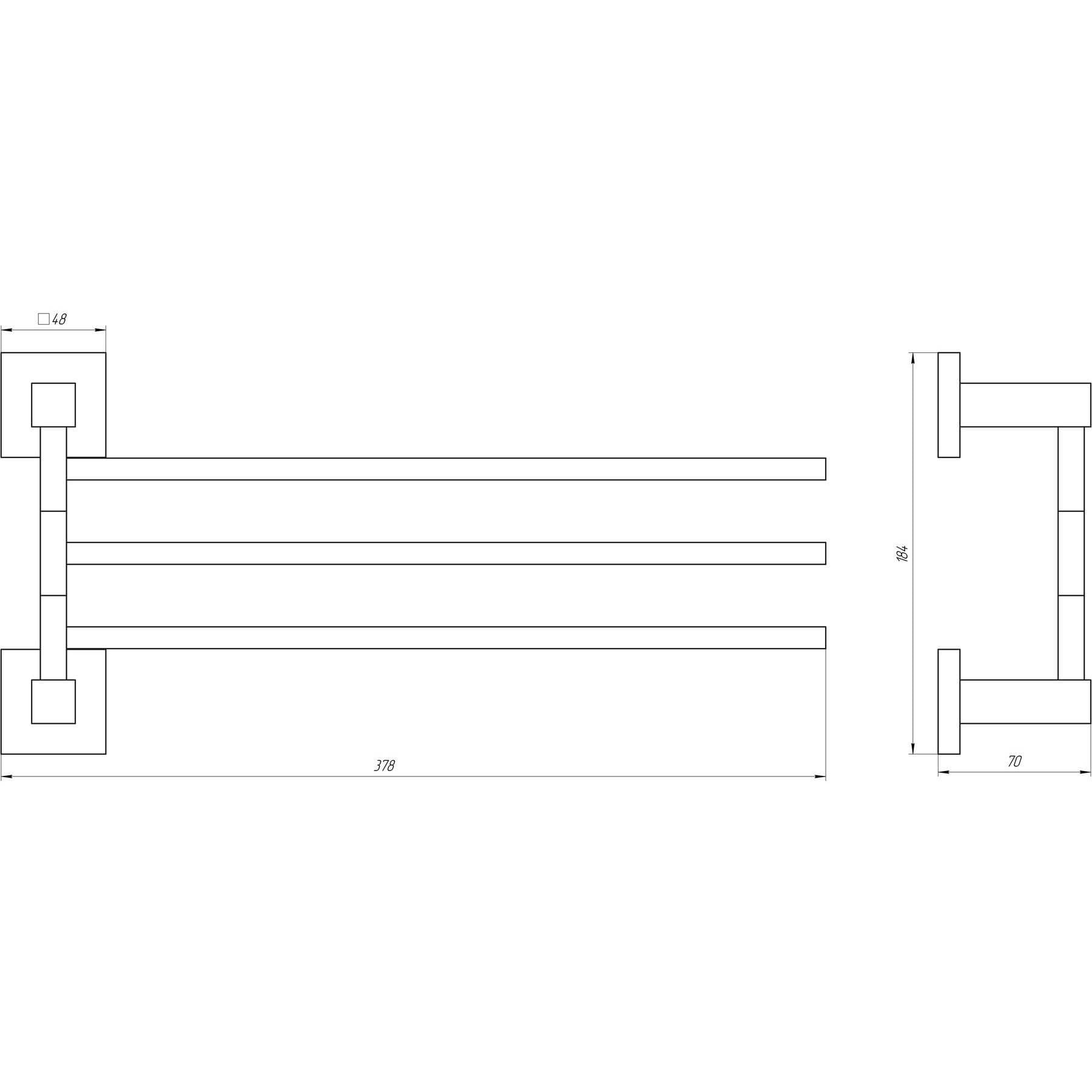 Тримач рушників Globus Lux SQ 9431-3  SUS304 3