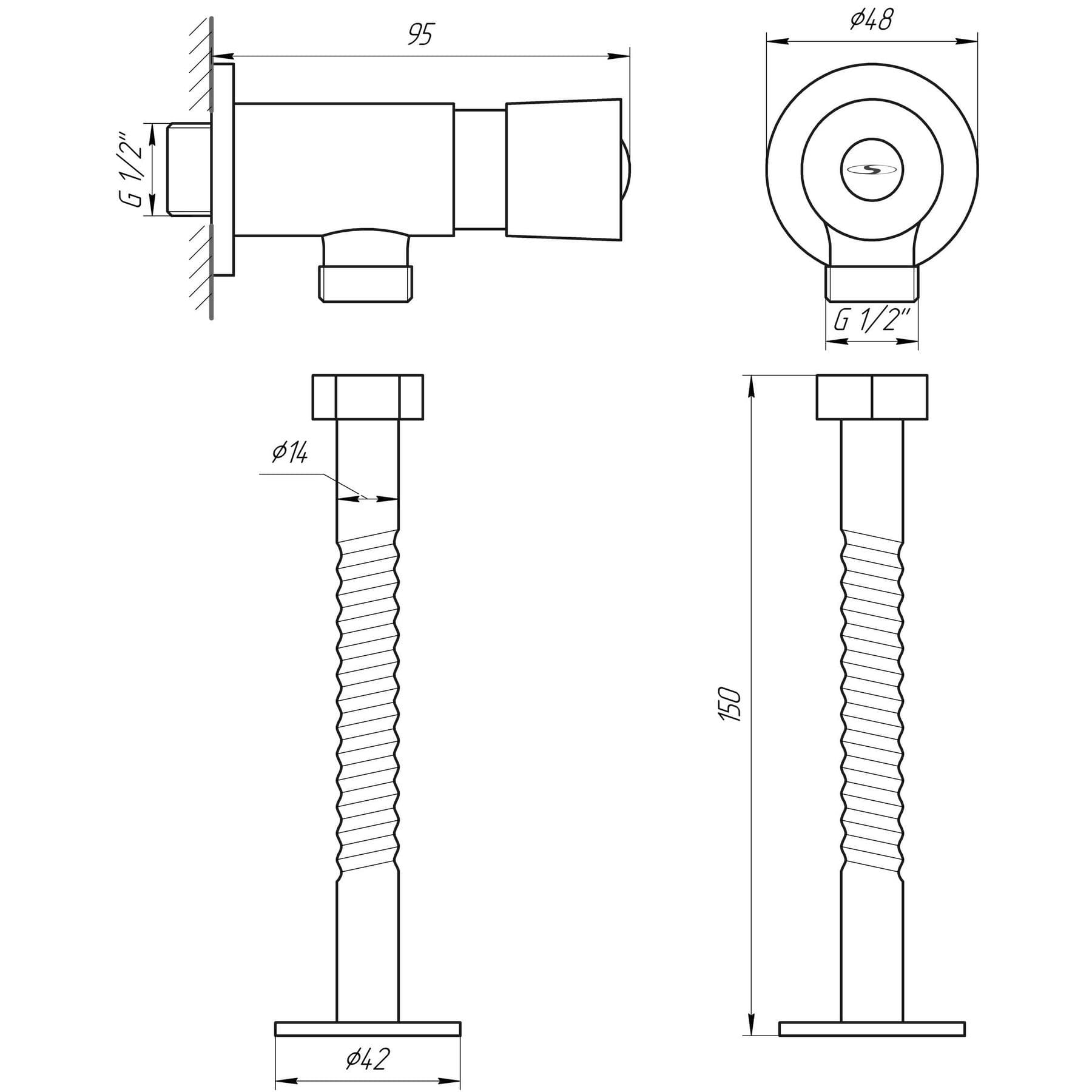 Кран-дозатор для пісуара Solomon GDU-102 (5202) 3