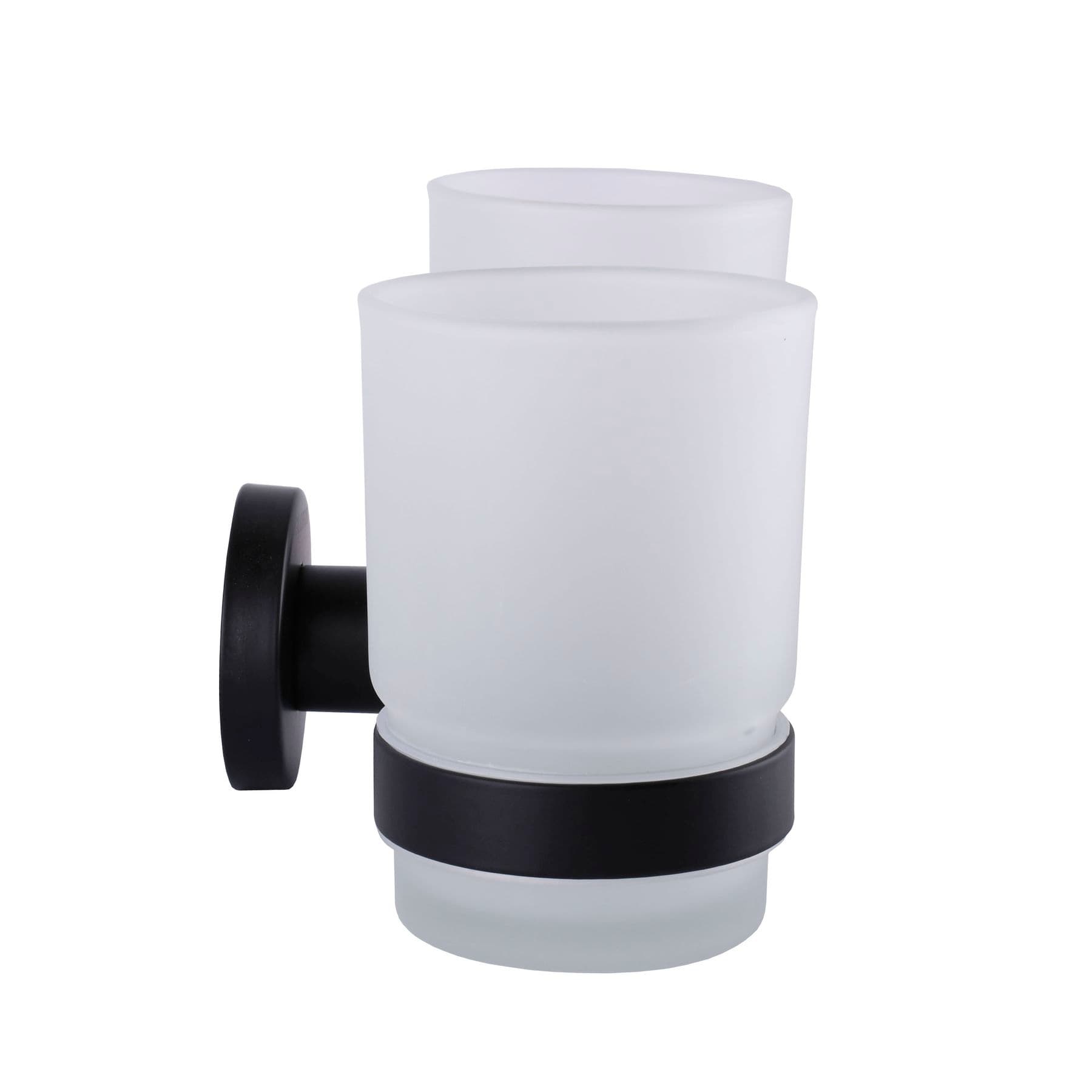 Стакан подвійний Globus Lux BS8428 чорний матовий SUS304 4