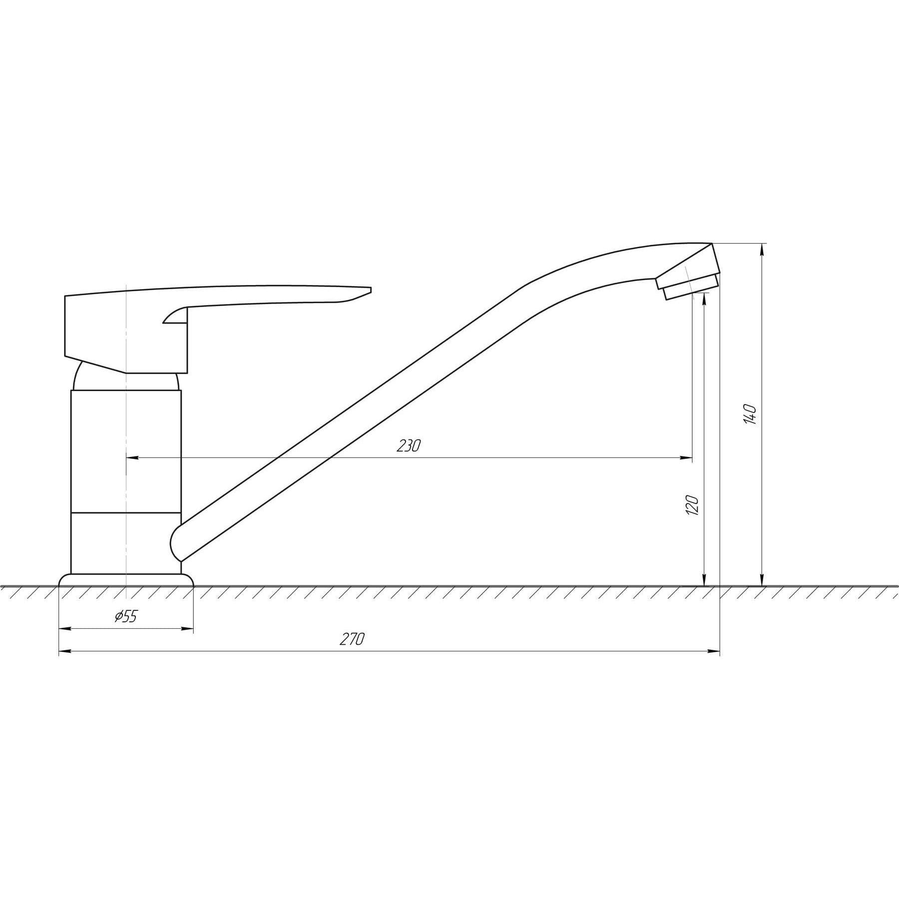 Змішувач для кухні CRISTAL SEVA GSV-0203M 4