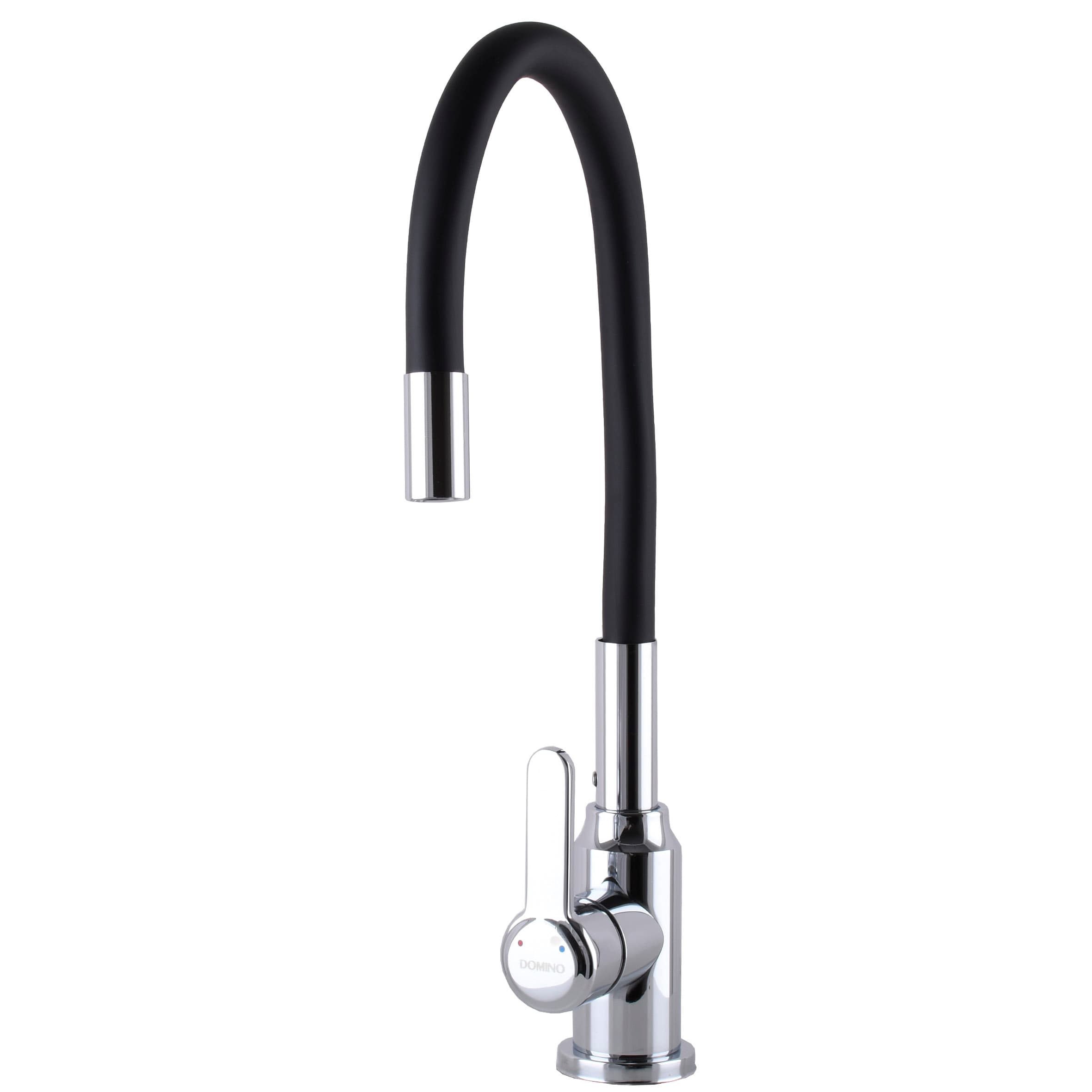 Змішувач для кухні DOMINO ELLIPSE DCC-203L-BLACK  гофровилив Чорний,,На Гайці 4