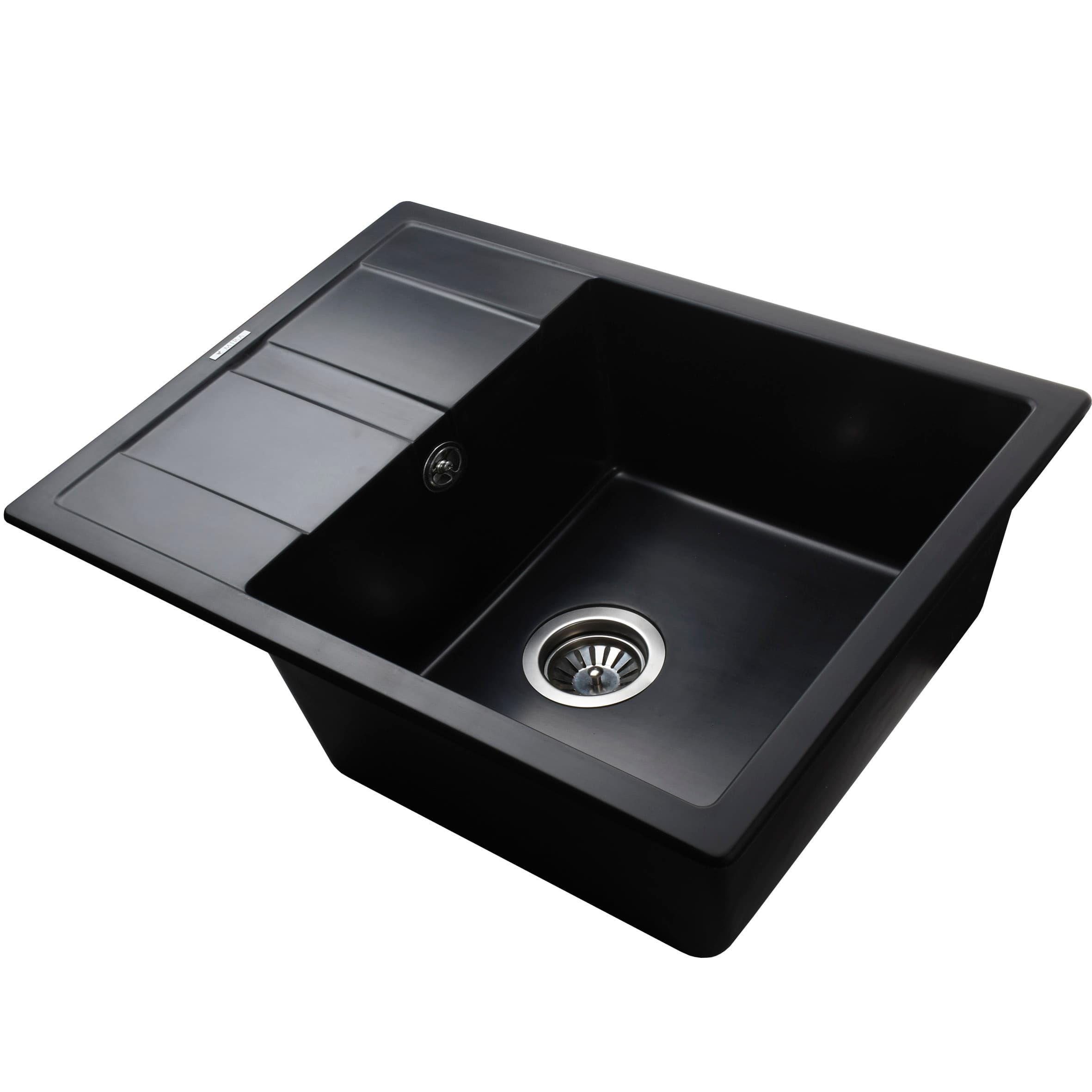 Гранітна мийка Mira ONZA чорний 650 х 500 мм 4