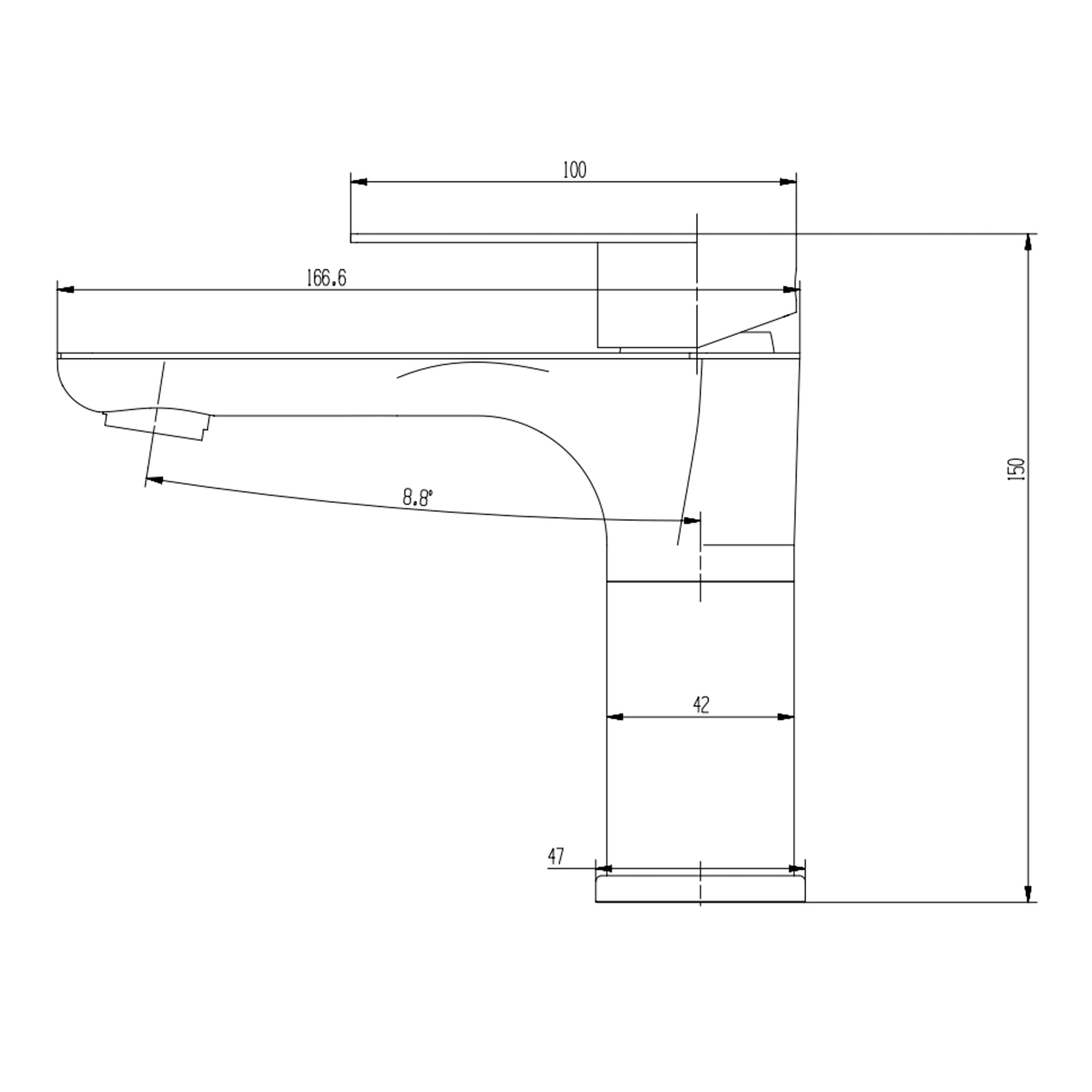 Змішувач для умивальника Globus Lux Swiss SQW-101-GP 4
