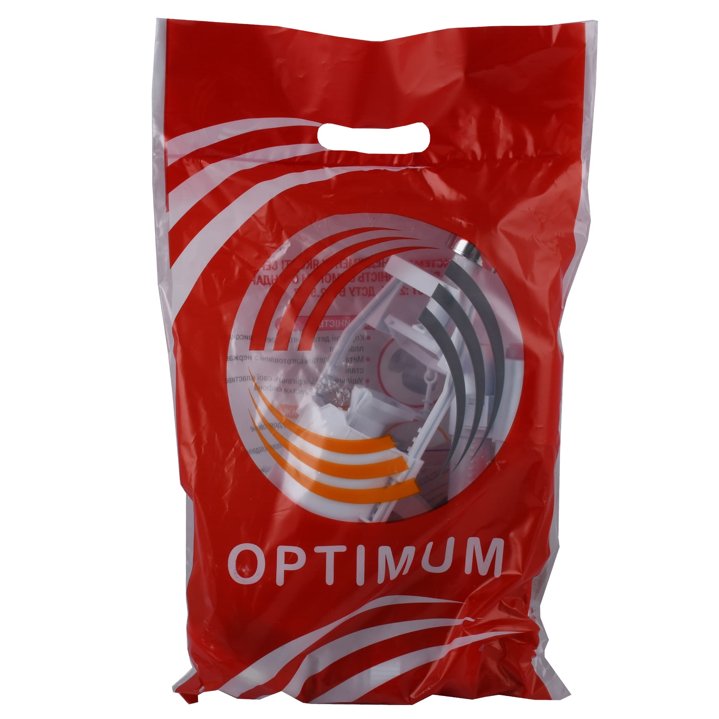 Набір для бачка унітазу OPTIMUM  бок підв пласт 1/2″  з подвійним режимом зливу і хром кнопкою OPTI 1110 4