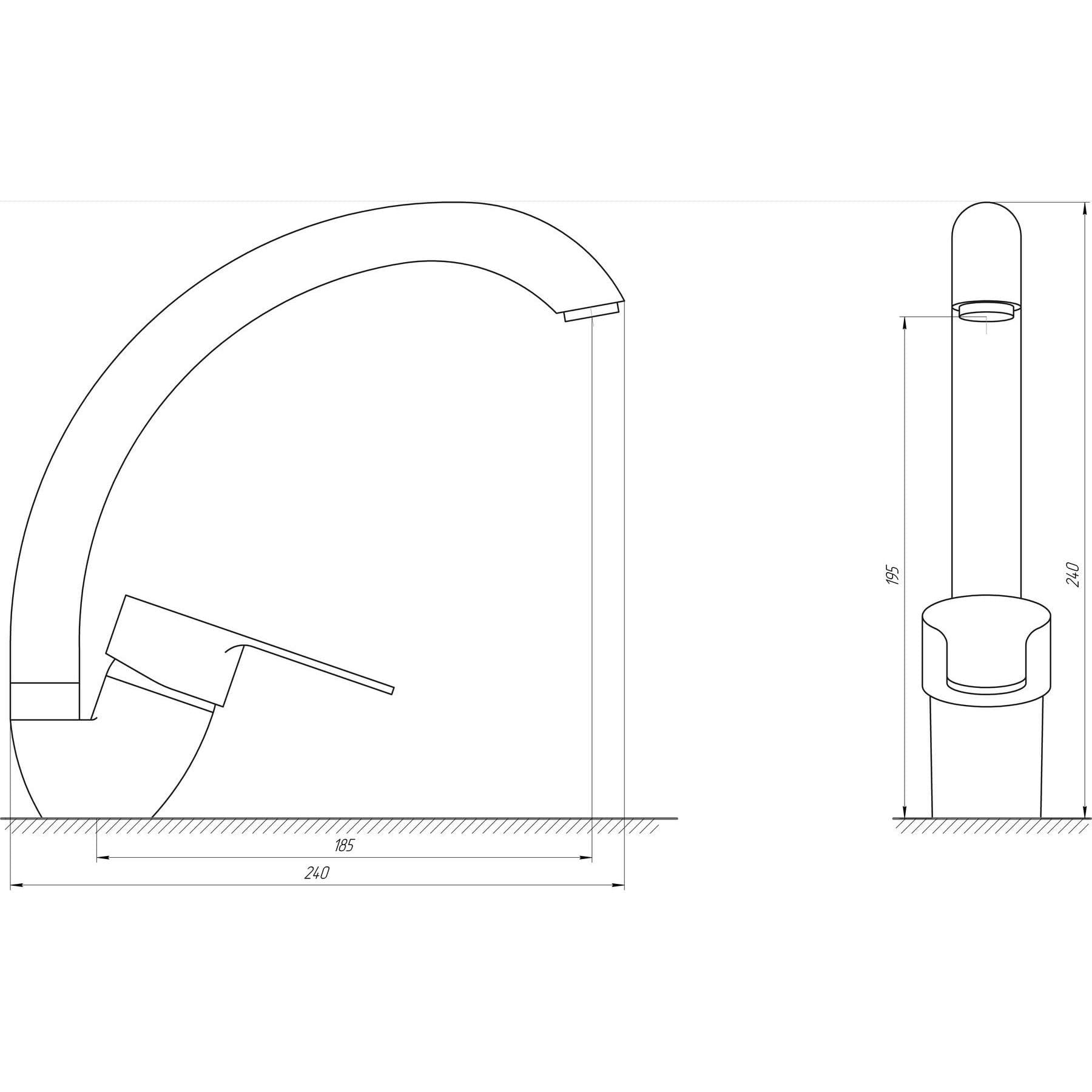 Змішувач для кухні DOMINO ELLIPSE DCC-203S 4