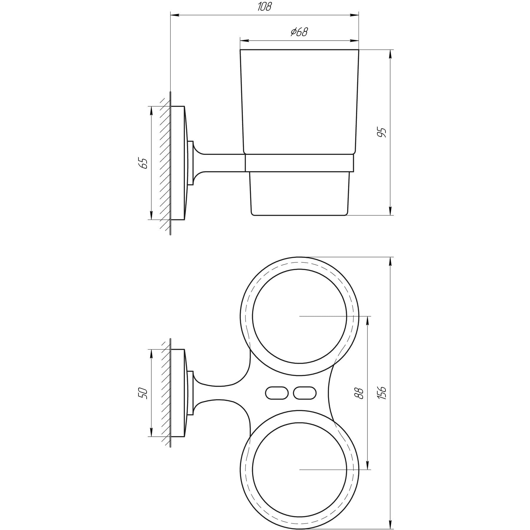 Стакан подвійний Globus Lux RM 1801 4