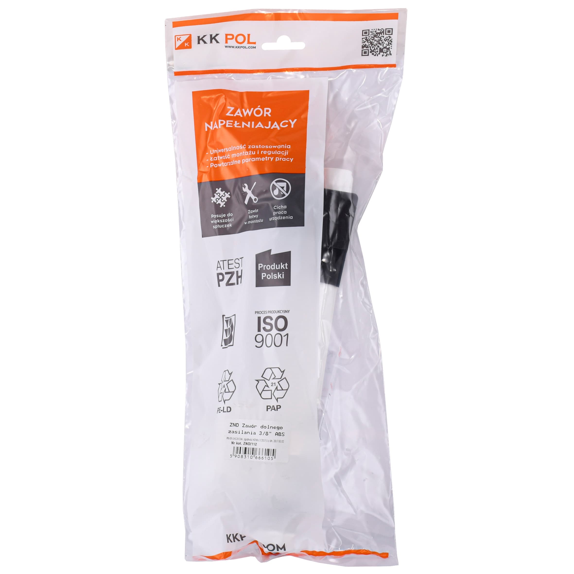Клапан заповнення K.K.POL 350/ZND/112-00-T0, 3/8″ ABS, нижн. пластик 4