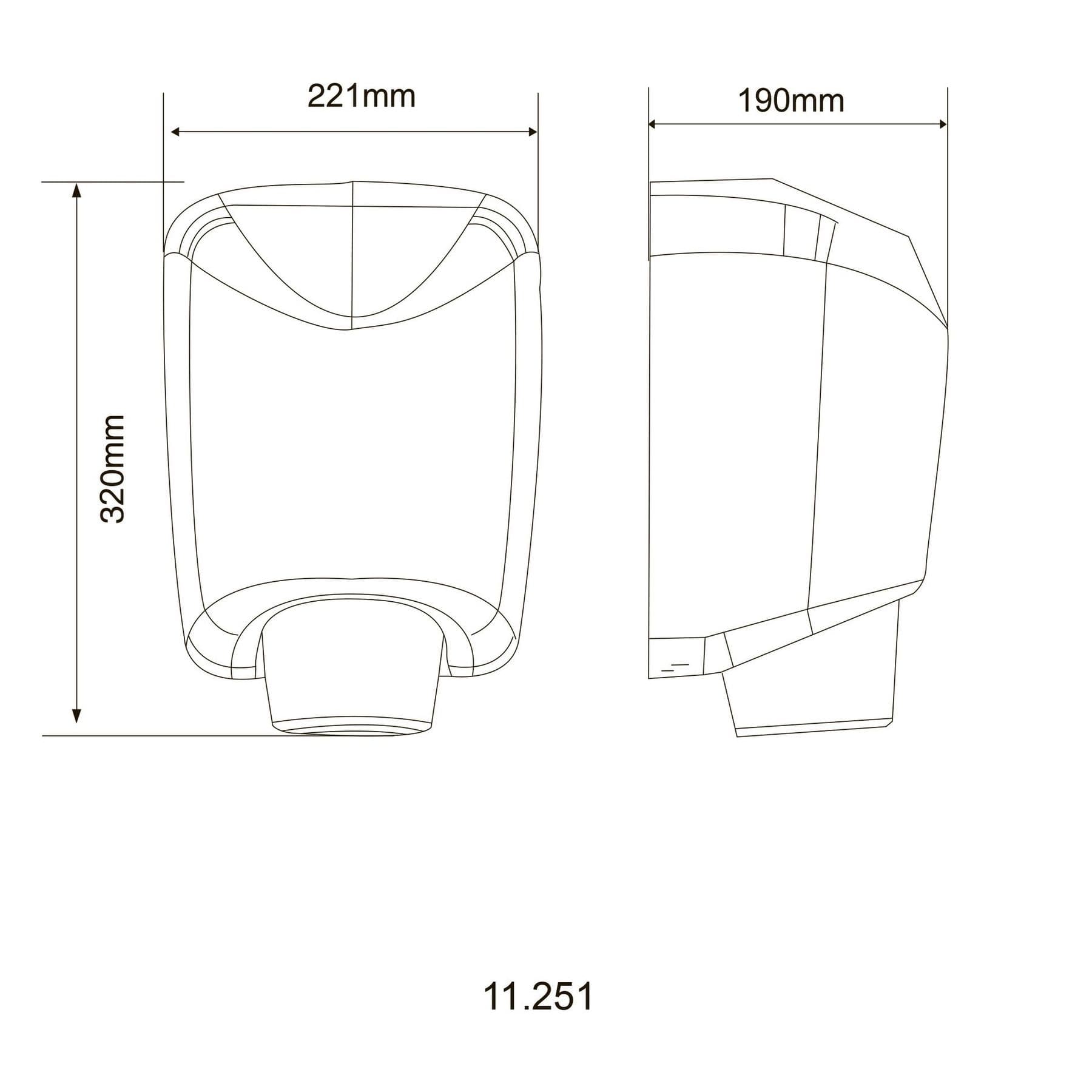Сушарка для рук HOTEC 11.251 ABS White 4