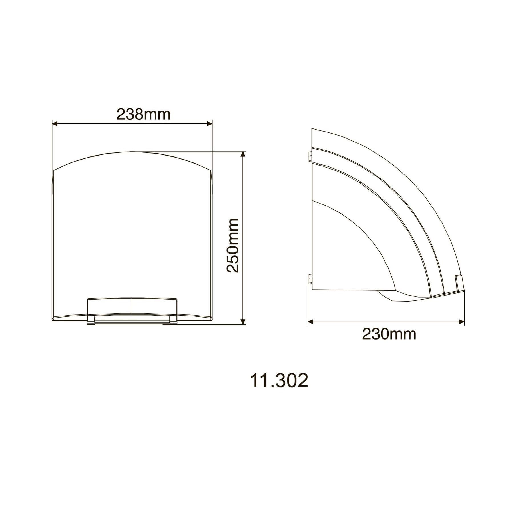 Сушарка для рук HOTEC 11.302 ABS White 4
