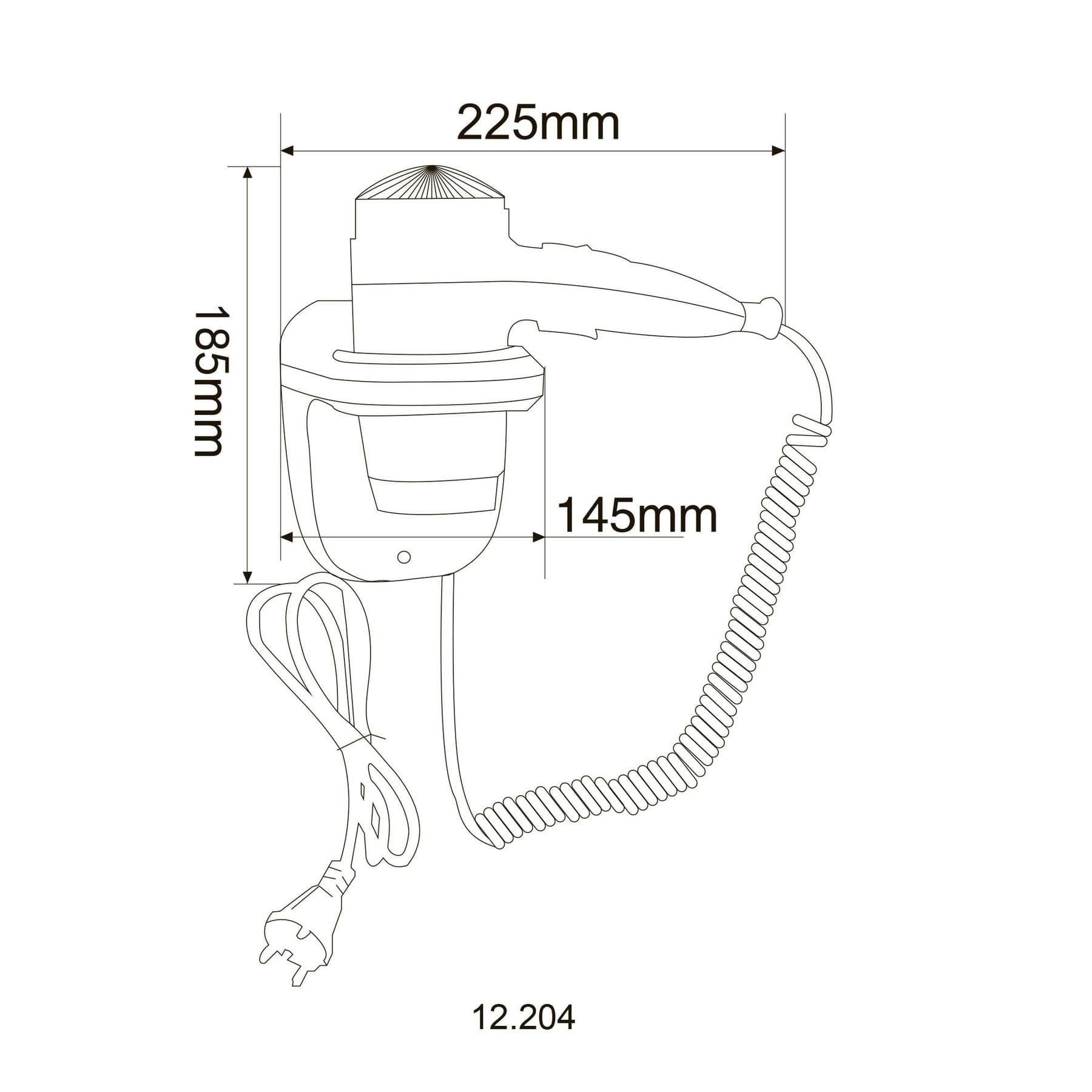 Фен HOTEC 12.204 ABS White 4