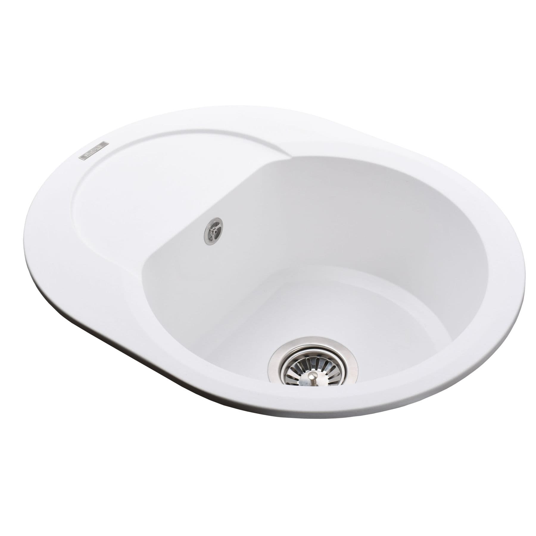 Гранітна мийка Globus Lux MORAINE білий 600х470мм-А0007 4