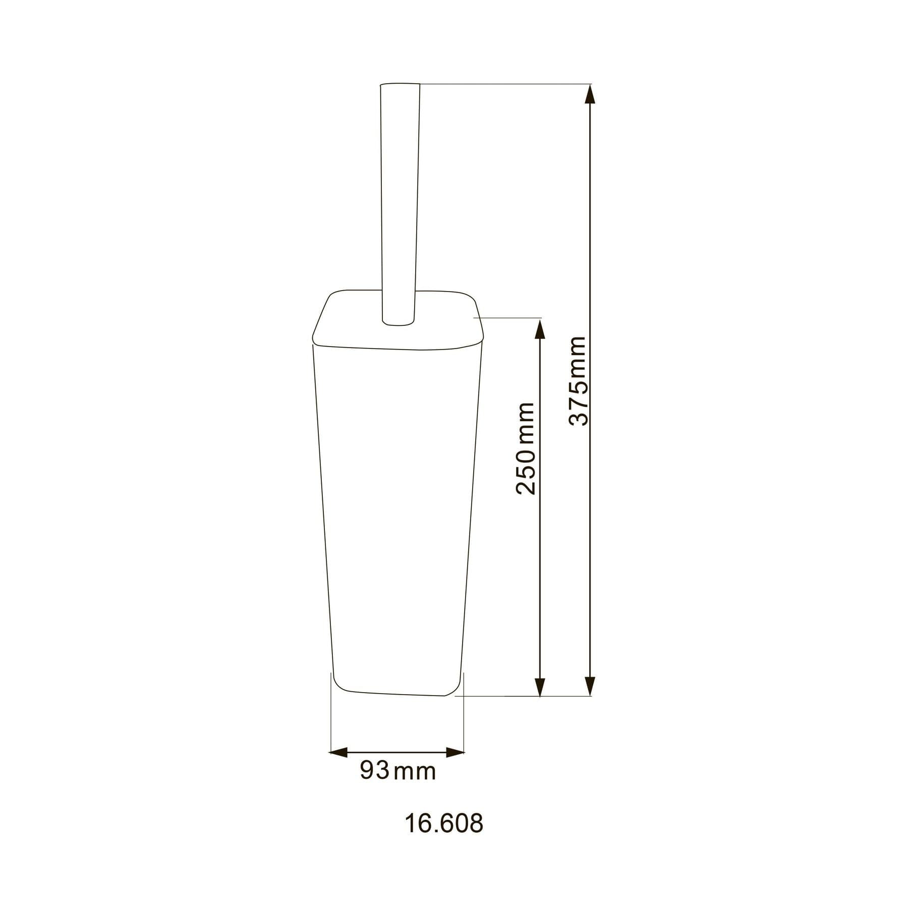 Йоржик підлоговий HOTEC 16.608 Квадратний Stainless Steel (L93xW93x(250-370) mm) 4