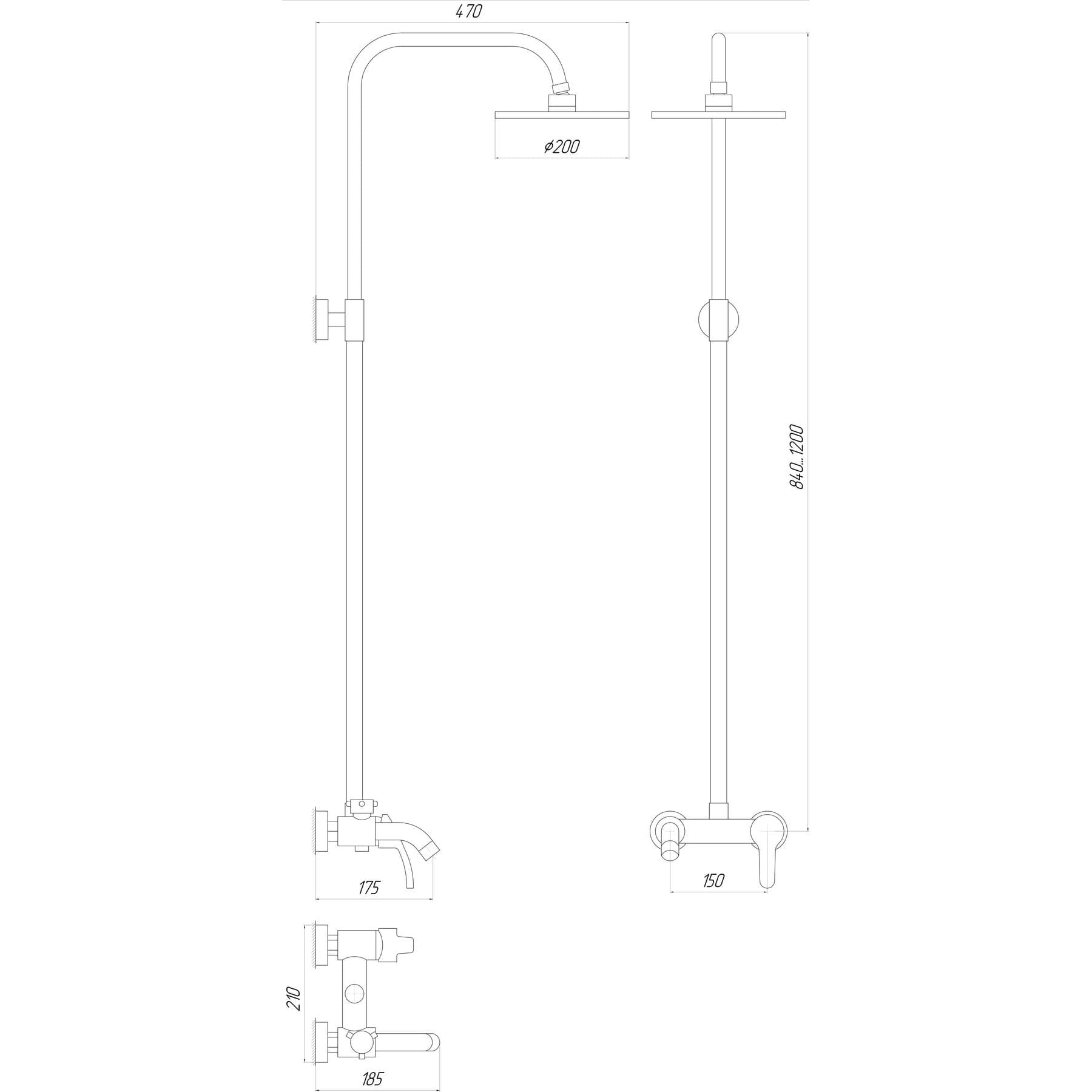 Душова система Globus Lux Solly GLSO-0001 5