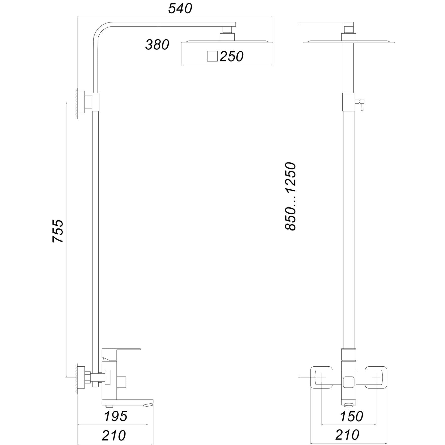 Душова система Globus Lux SICILIA SBQ-SH-02 5