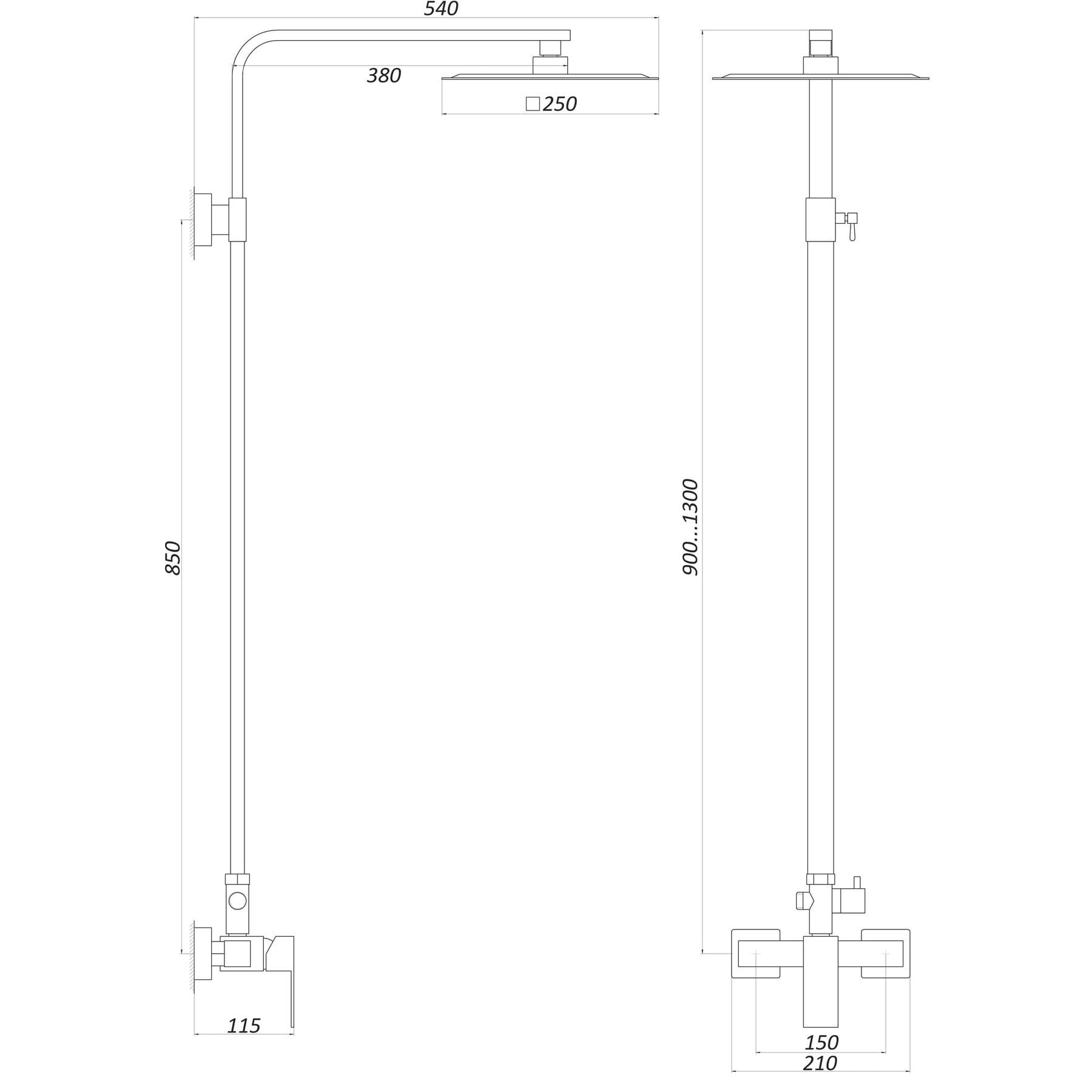 Душова система Globus Lux SICILIA SBQ-SH-125 5