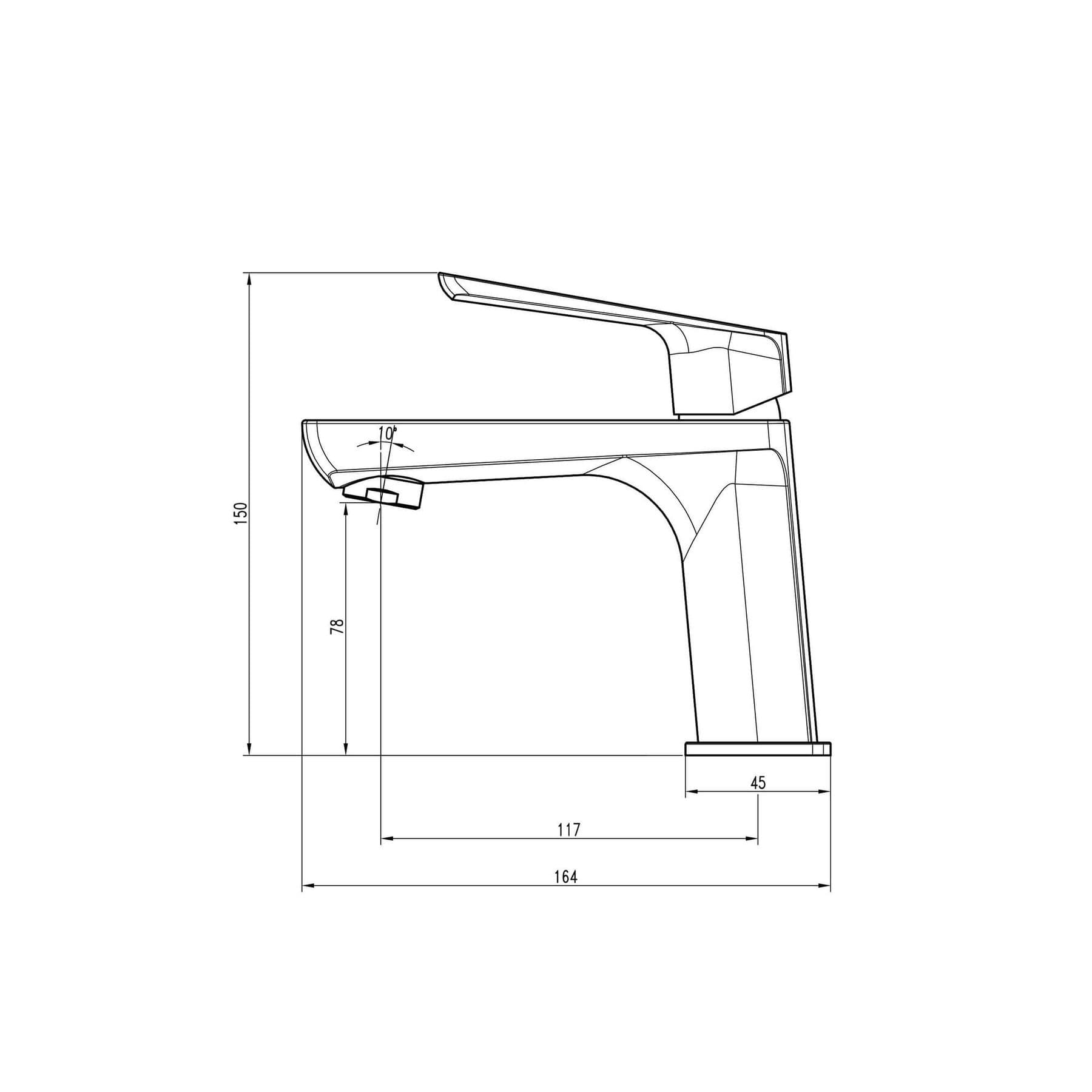 Змішувач для умивальника TOPAZ LEXI TL 21201-H57-CW 5