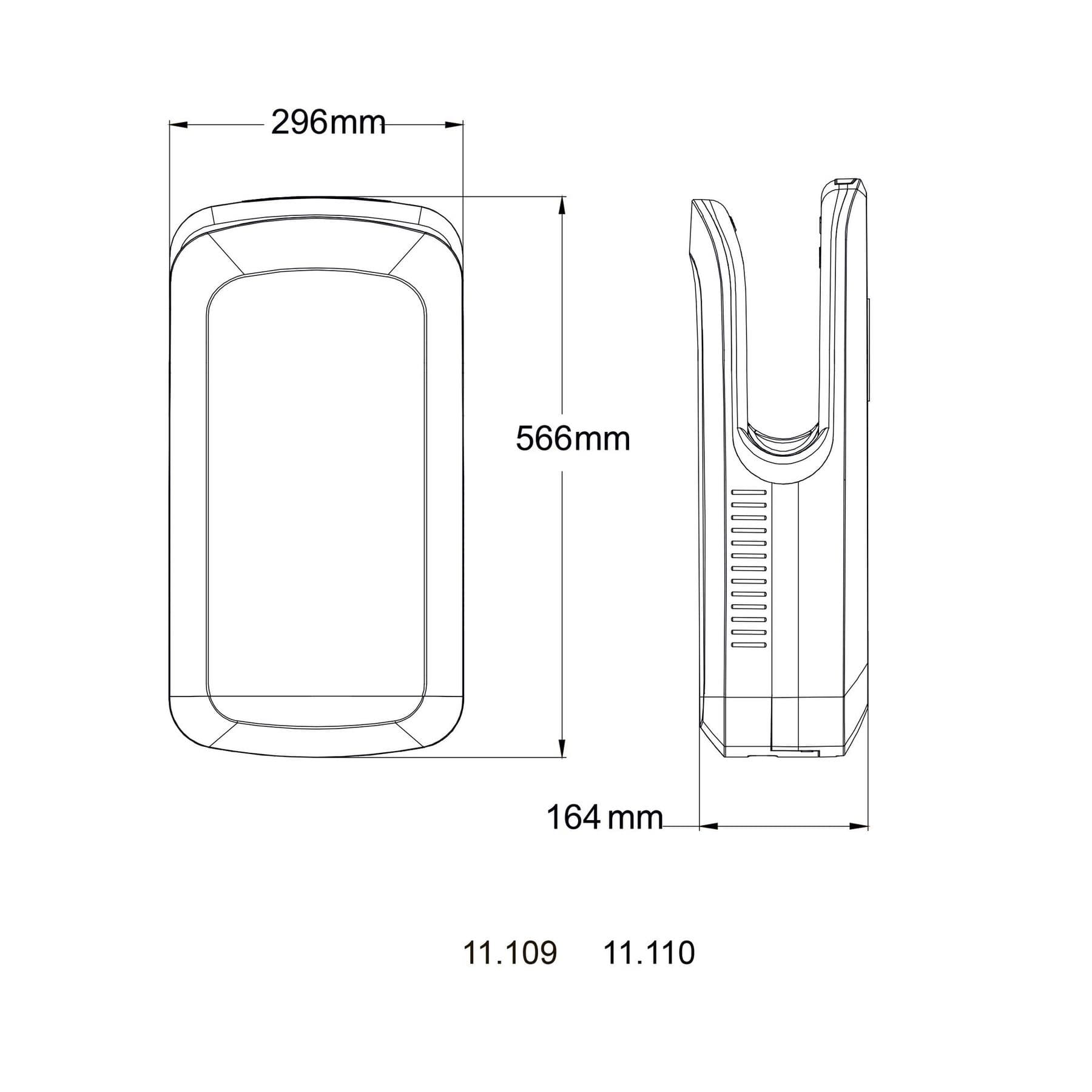Сушарка для рук HOTEC 11.109 ABS White 5