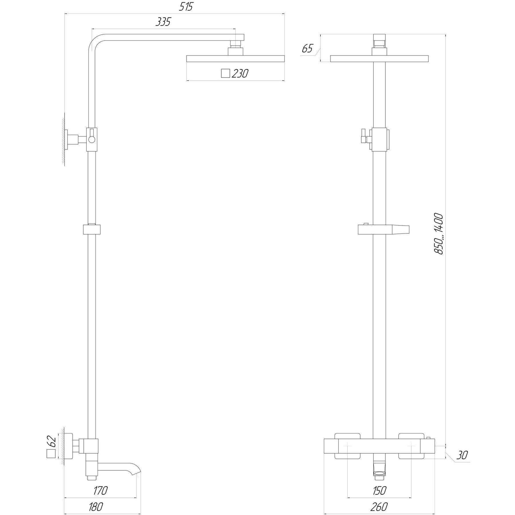 Душова система Globus Lux Termostatic Q VAN-GLQ-0041T 5