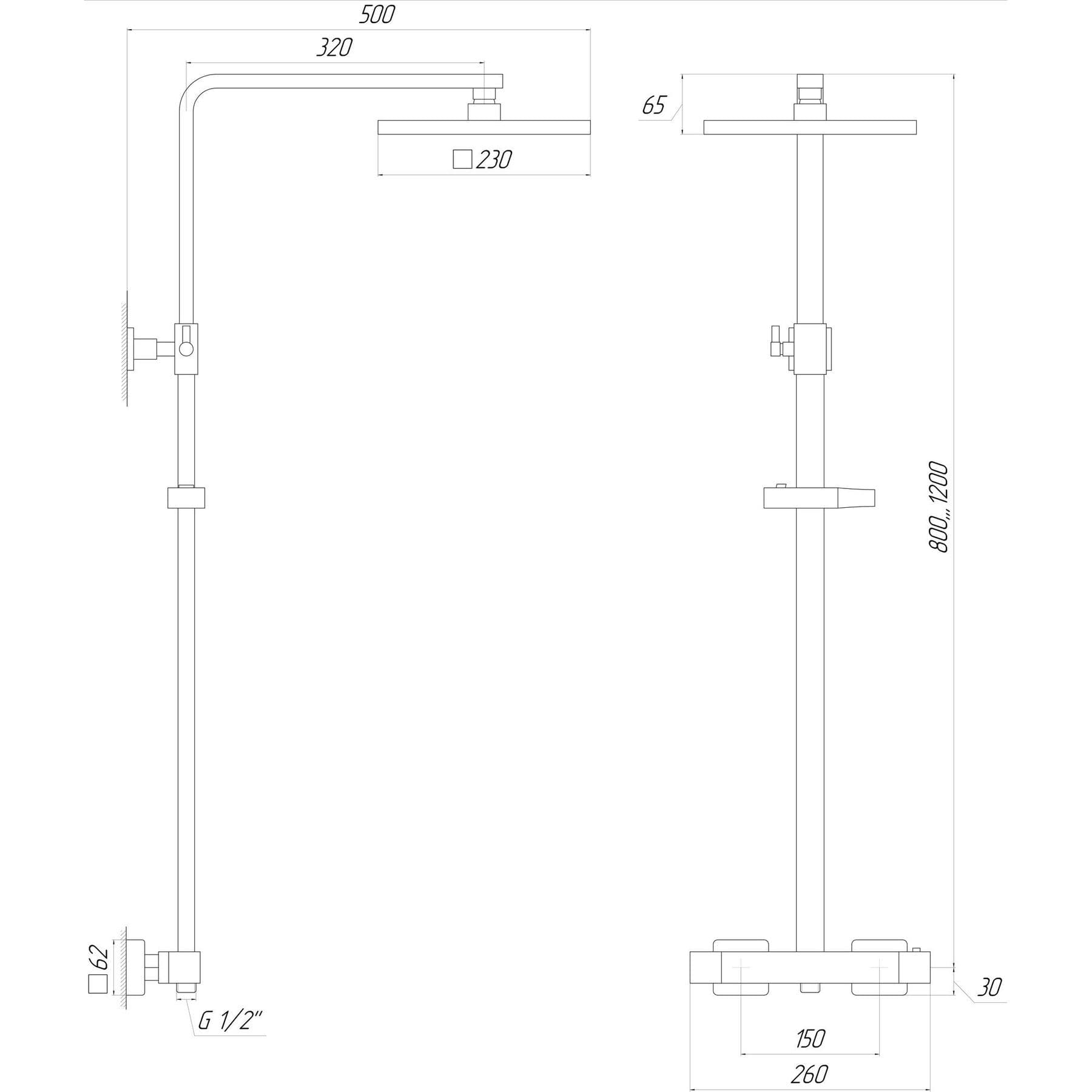 Душова система Globus Lux Termostatic  GLQ-0040T 5