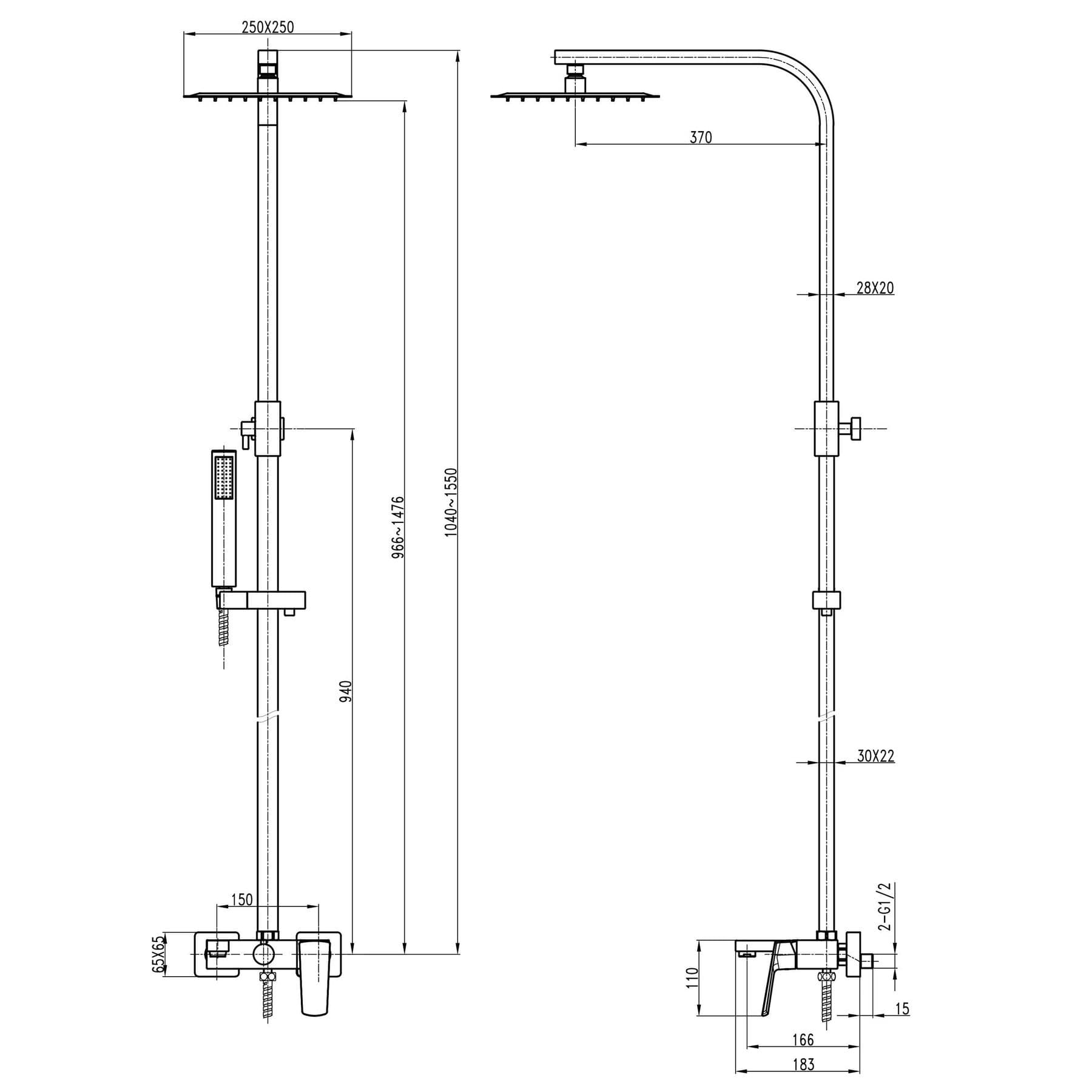 Душова система TOPAZ LEXI TL 21102-H57-BL 5