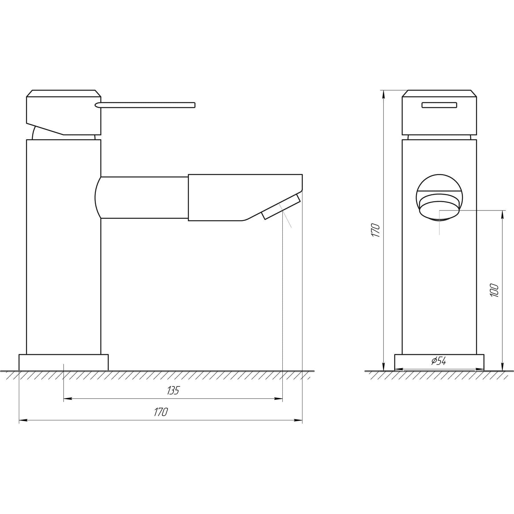 Змішувач для умивальника Globus Lux WIEN SBT2-101N 5