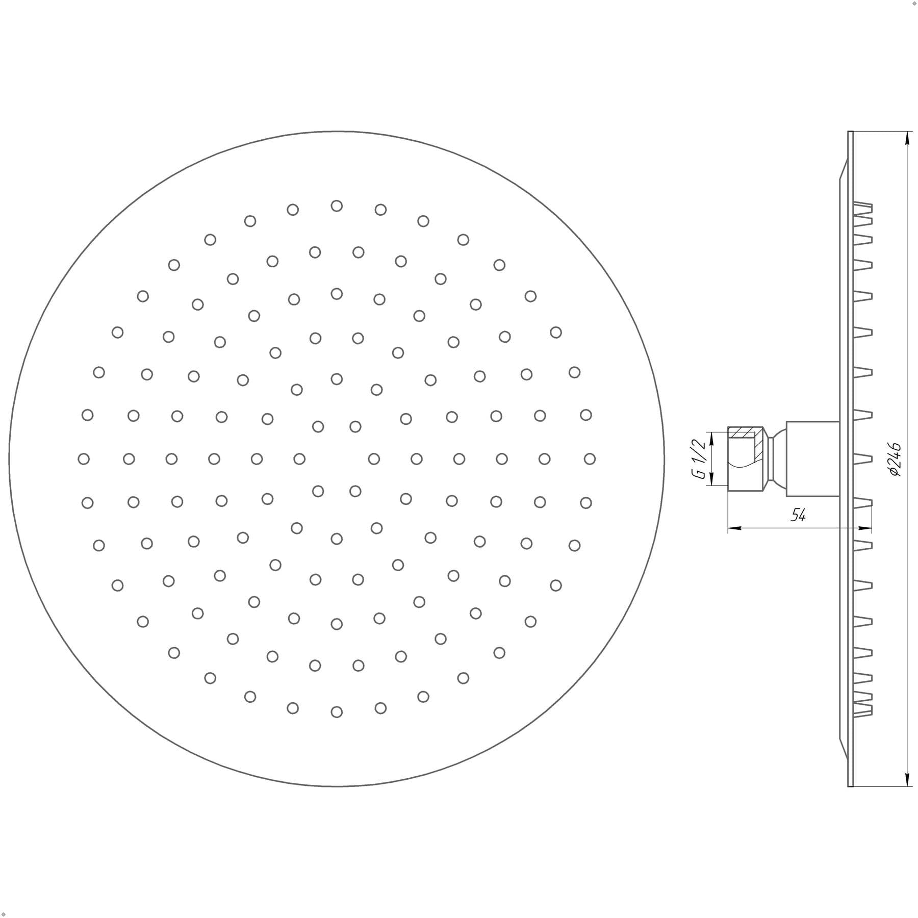 Душова лійка Globus Lux ST-0250-R-BB 5
