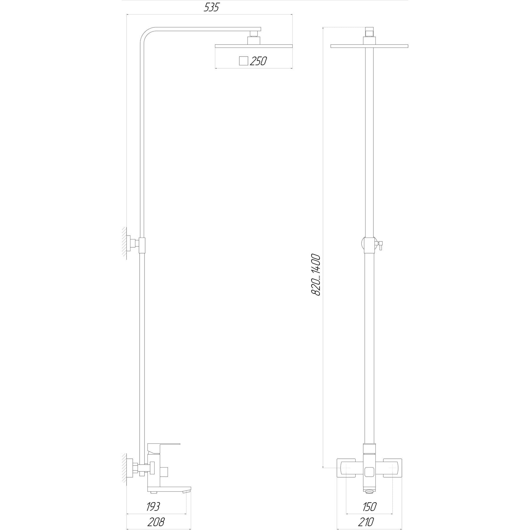 Душова система Globus Lux SICILIA VAN-SBQ-SH-02-304 5