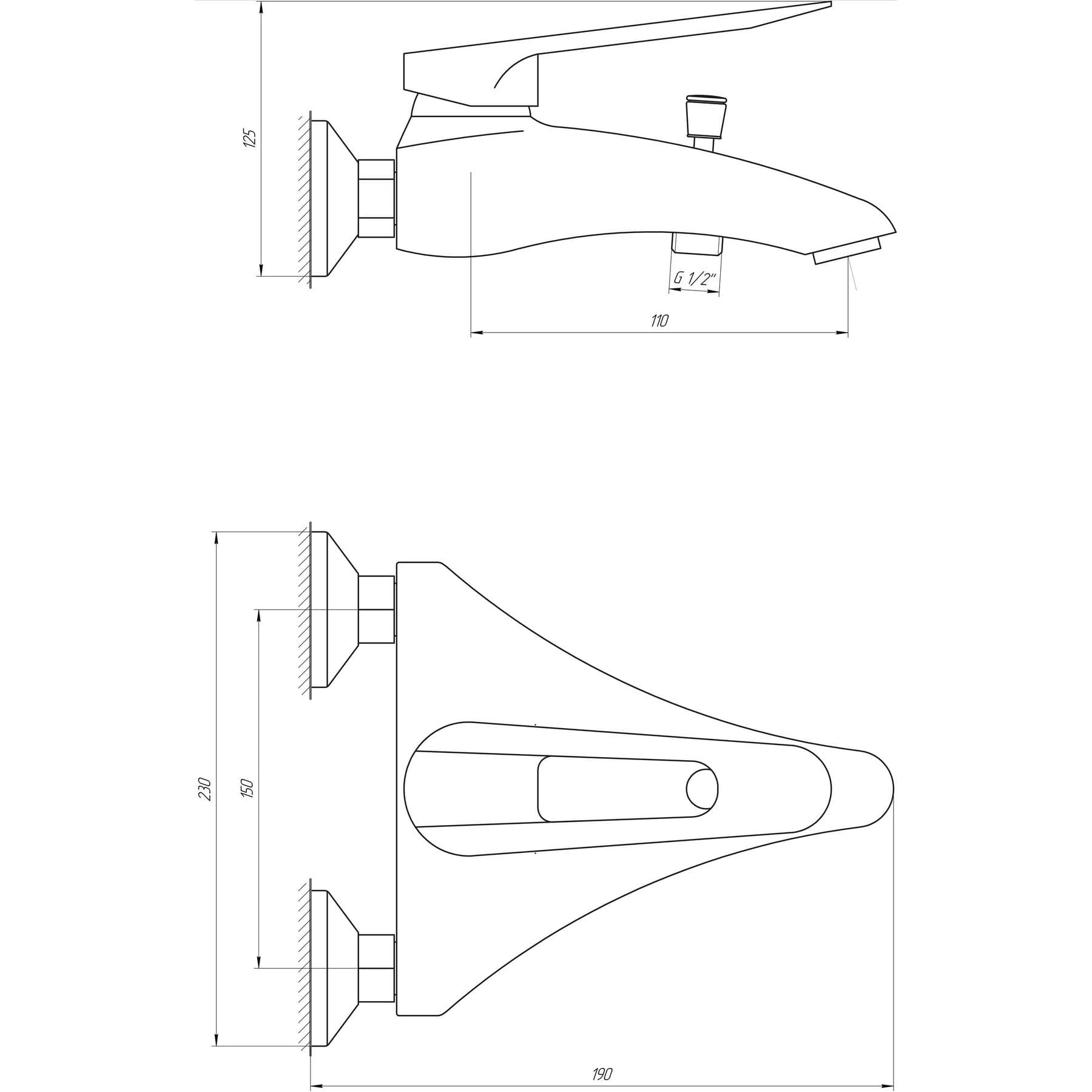 Змішувач для ванної CRISTAL Favorit GNFF-102 5