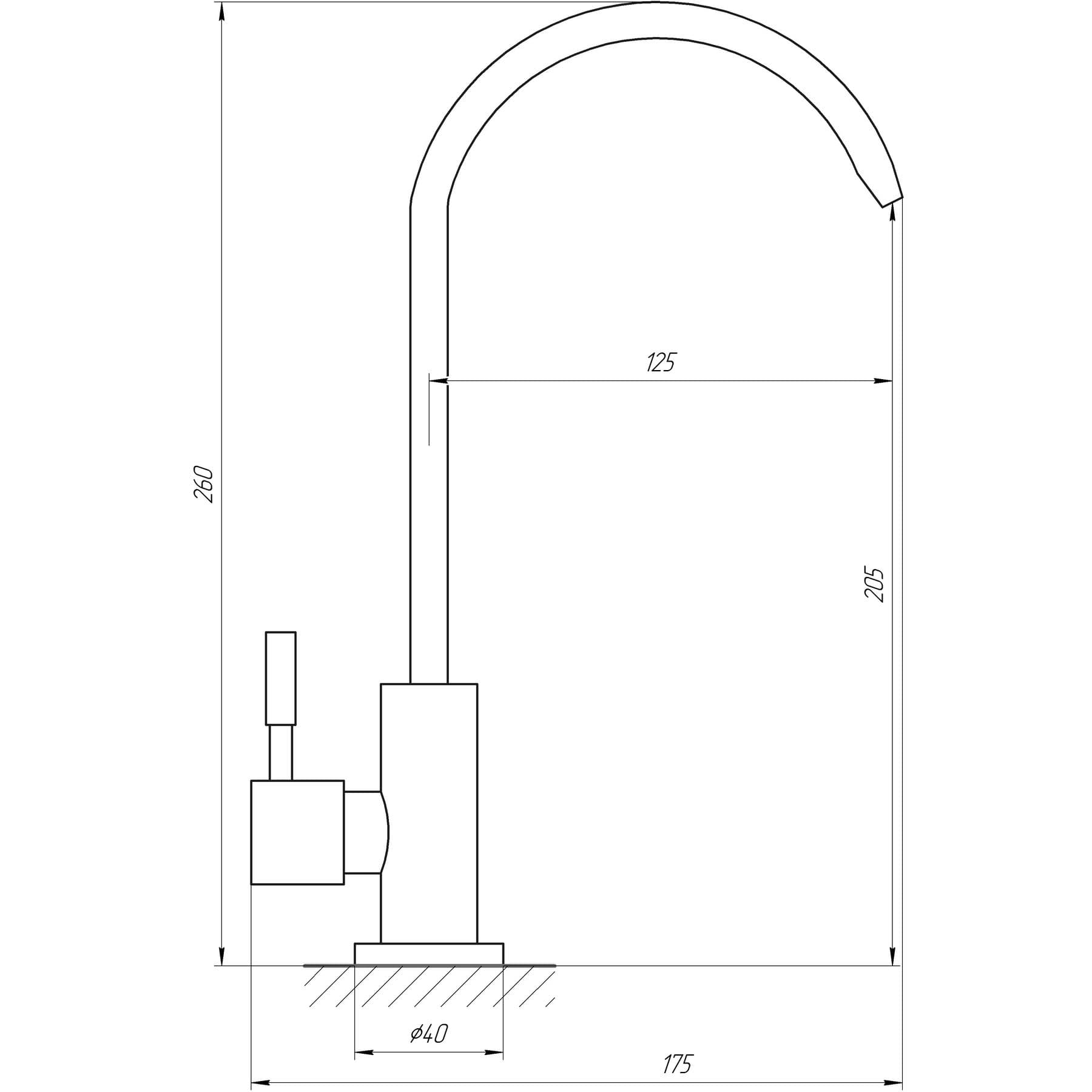 Кран для зворотнього осмосу Globus Lux ALPEN SBT1-55M-BB 5