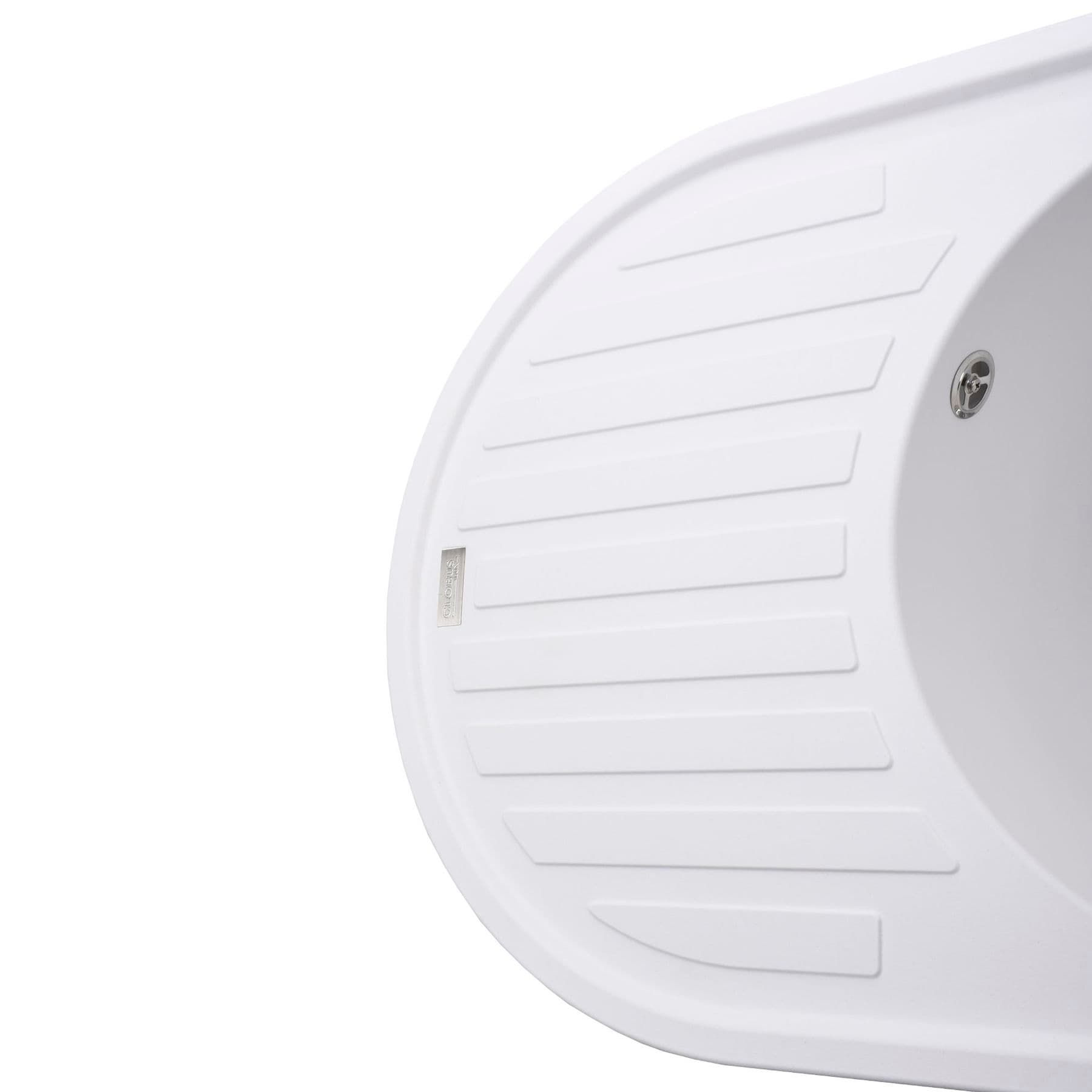 Гранітна мийка Globus Lux OHARA білий 770х500мм-А0007 5