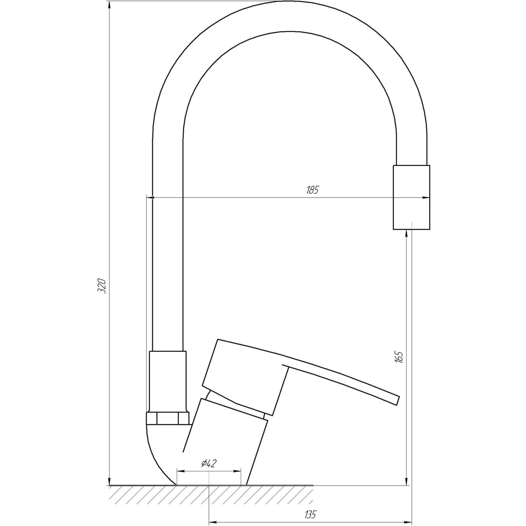 Змішувач для кухні DOMINO SIRIUS DSV-203SLR-Brown 6