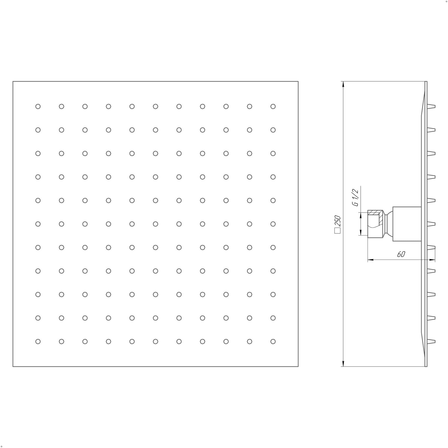 Душова лійка Globus Lux ST-0250-Q-BB 6