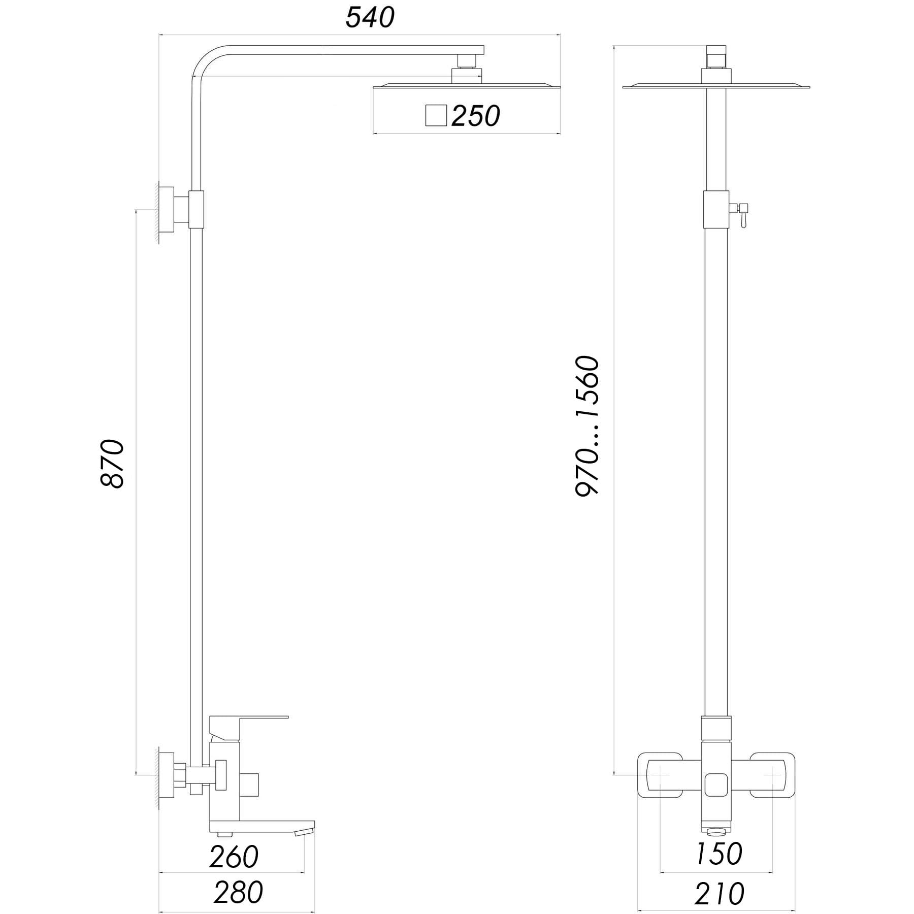 Душова система Globus Lux SICILIA PLUS-SBQ-SH-02-BB 6