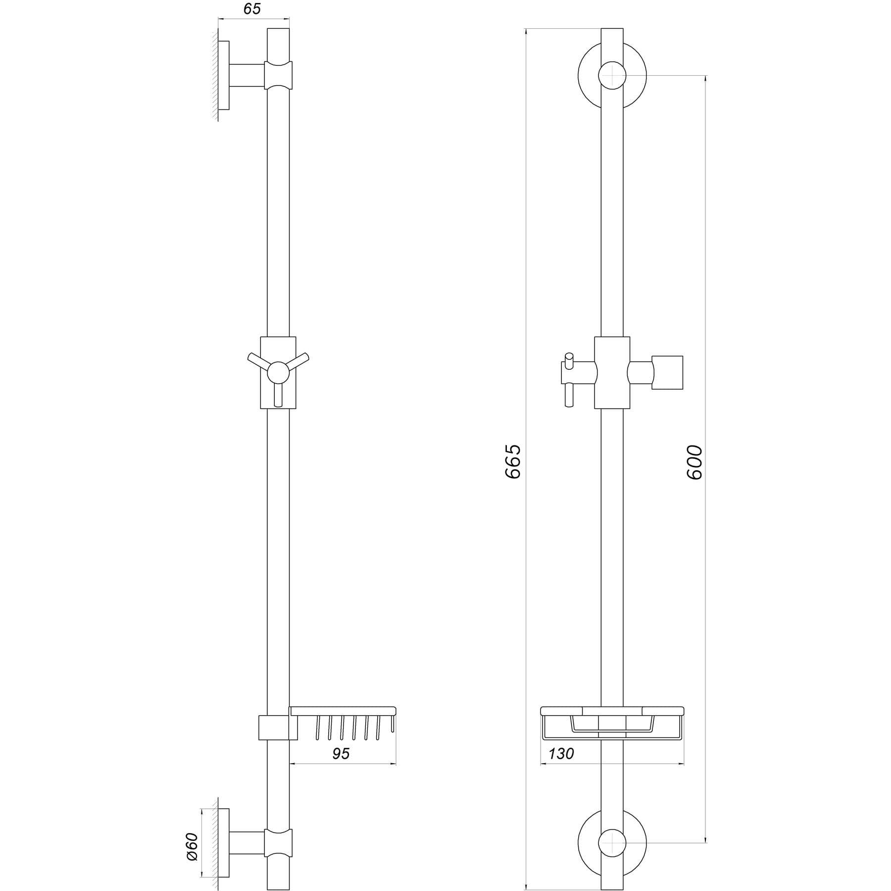 Душова стійка Globus Lux DS-1106-CR 6