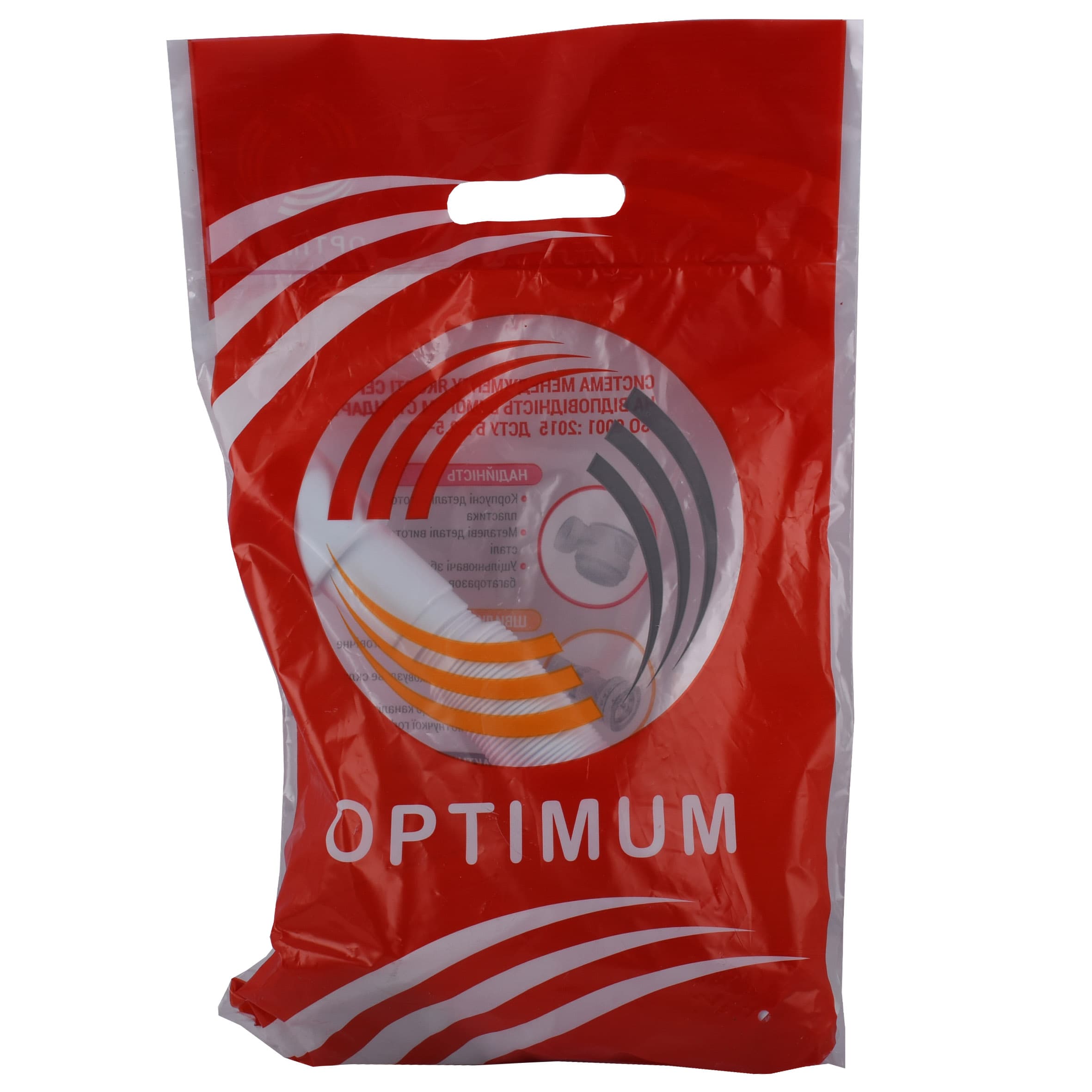 Сифон OPTIMUM 11/4″*40 для умивальника з литим випуском та гофротрубою 40*40/50 OPTI 12043 6