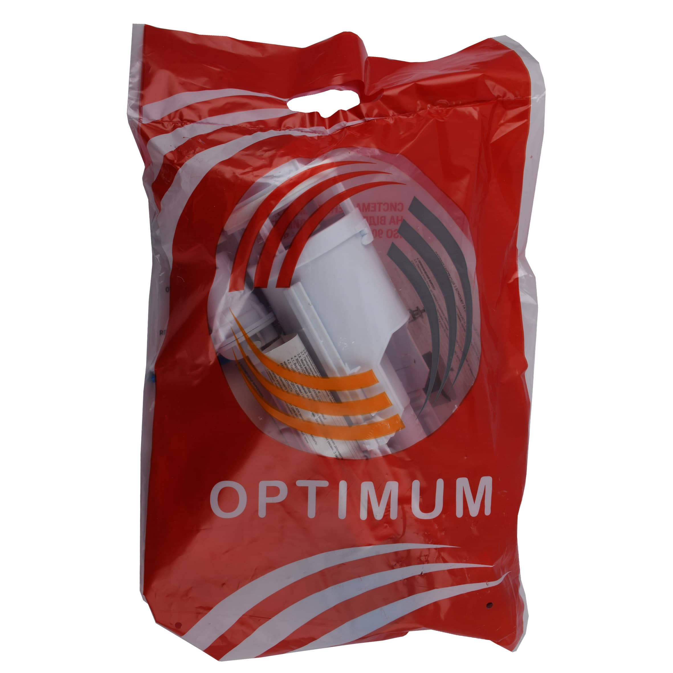 Набір для бачка унітазу OPTIMUM  ниж підв пласт 1/2″  з подвійним режимом зливу і хром кнопкою OPTI 0810 6