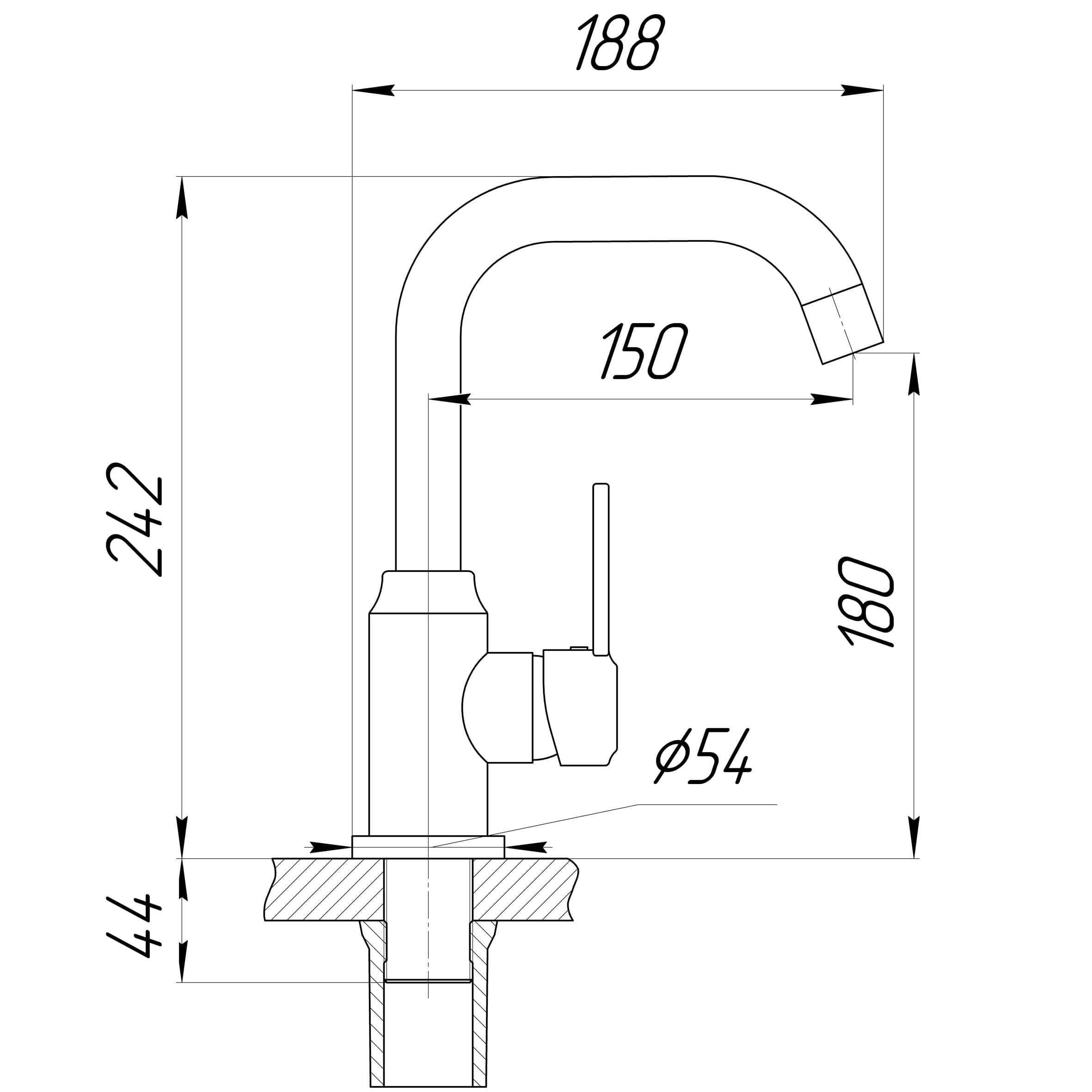 Змішувач для умивальника DOMINO ELLIPSE DCC-101L 7