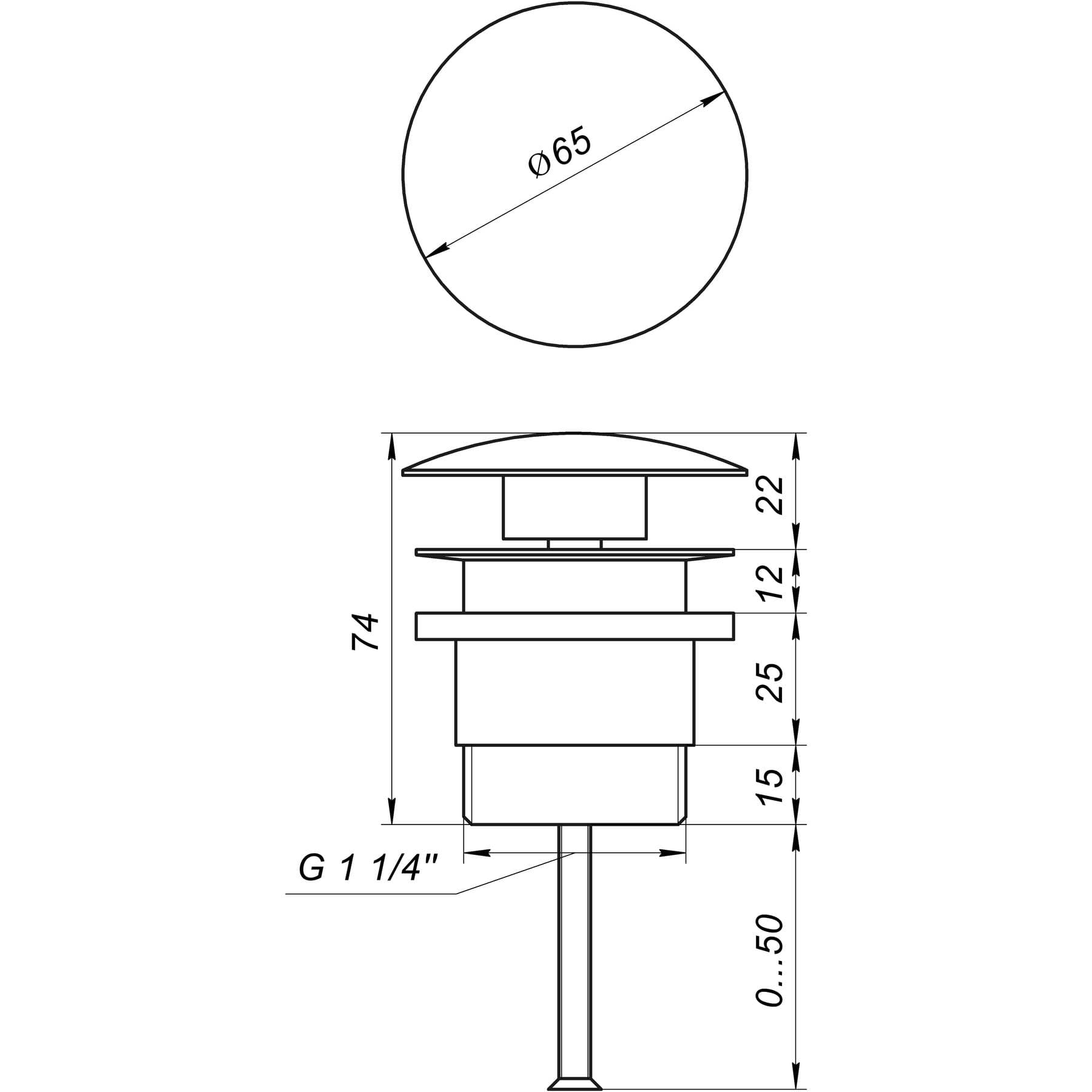 Донний клапан Globus Lux HG15-04A BR (Click-clack) 7