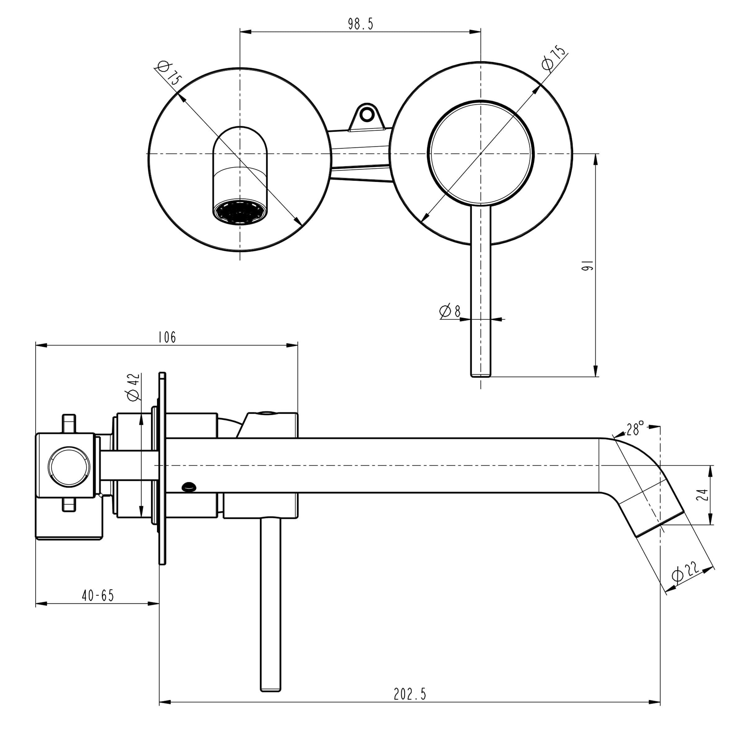 Змішувач для умивальника TOPAZ LOFT TLF 32235-H39-BL 7