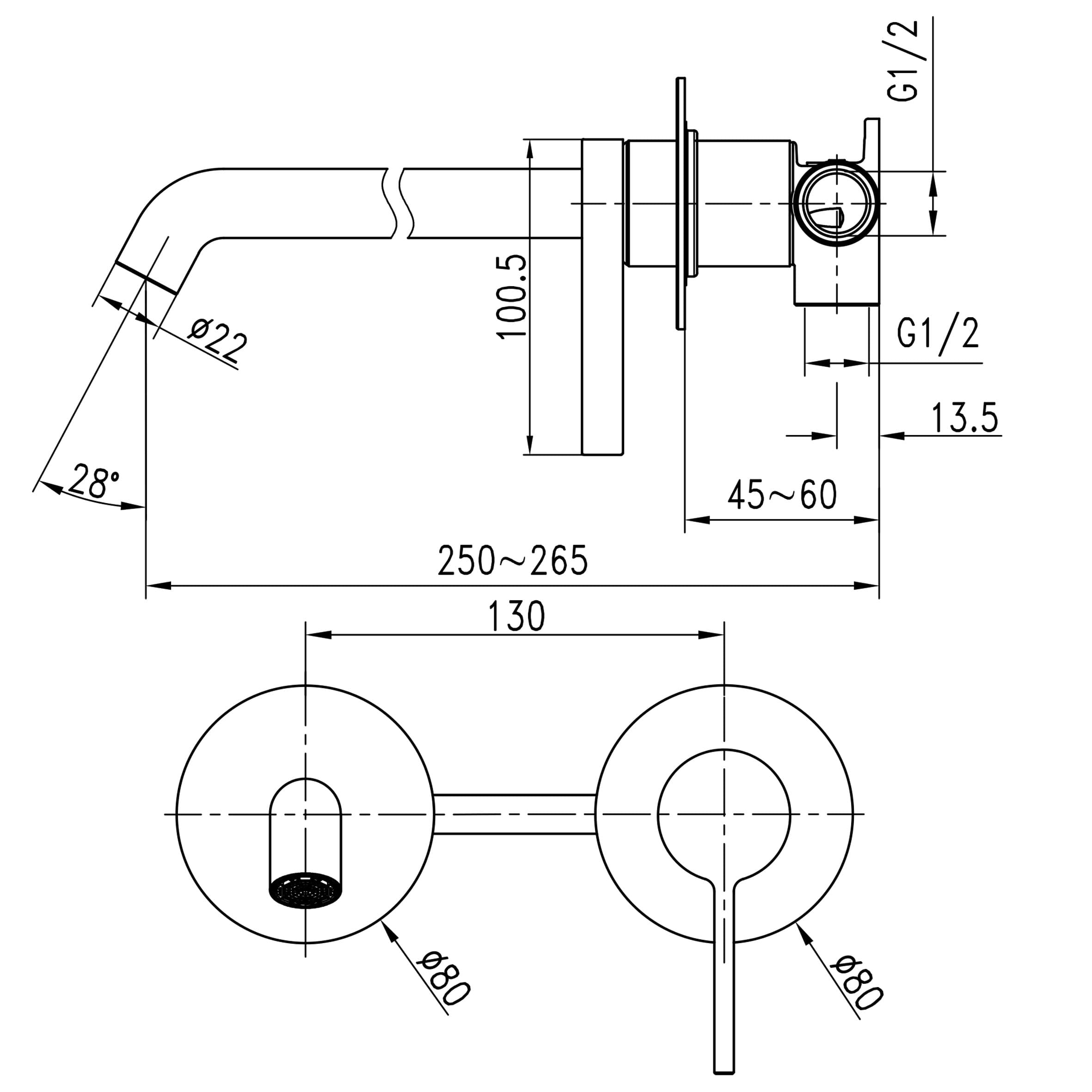 Змішувач для умивальника TOPAZ MODERNO TMD-33235-H78A 7