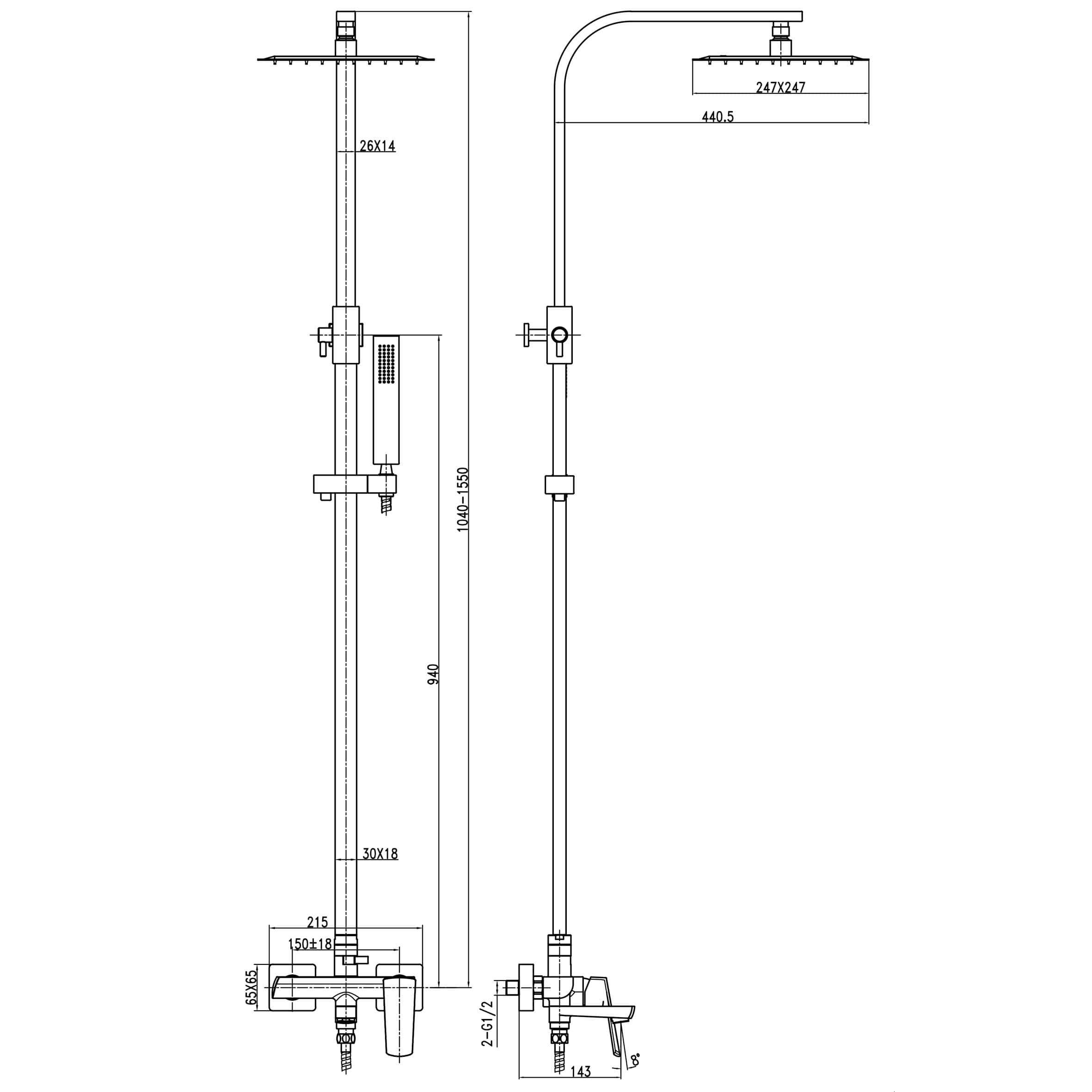 Душова система TOPAZ LEXI TL 21122-H57-BL 8